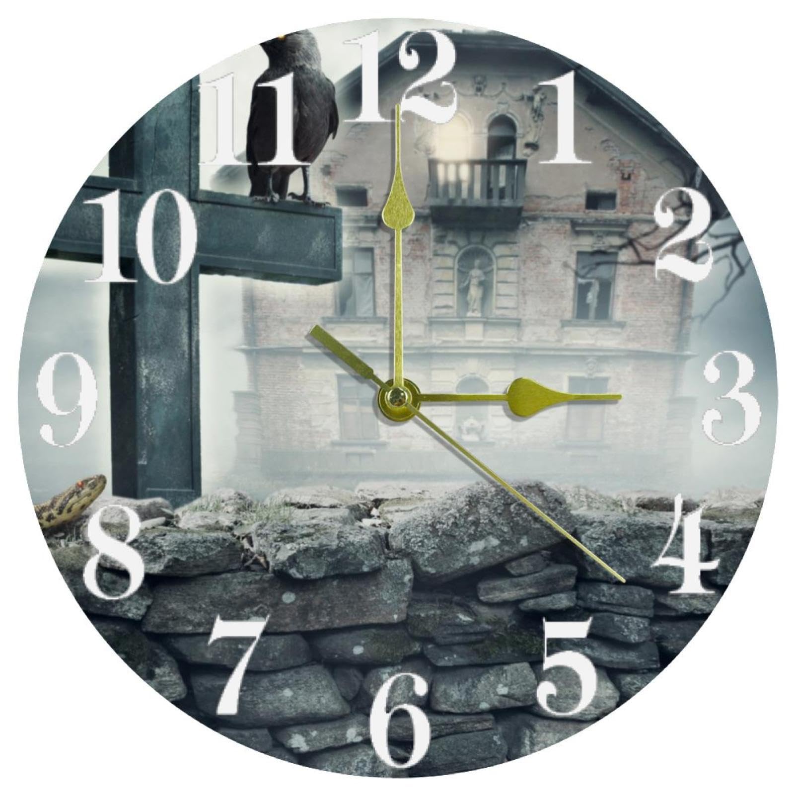 Horloge murale fonctionne avec piles à offrir pour les fans d'Halloween