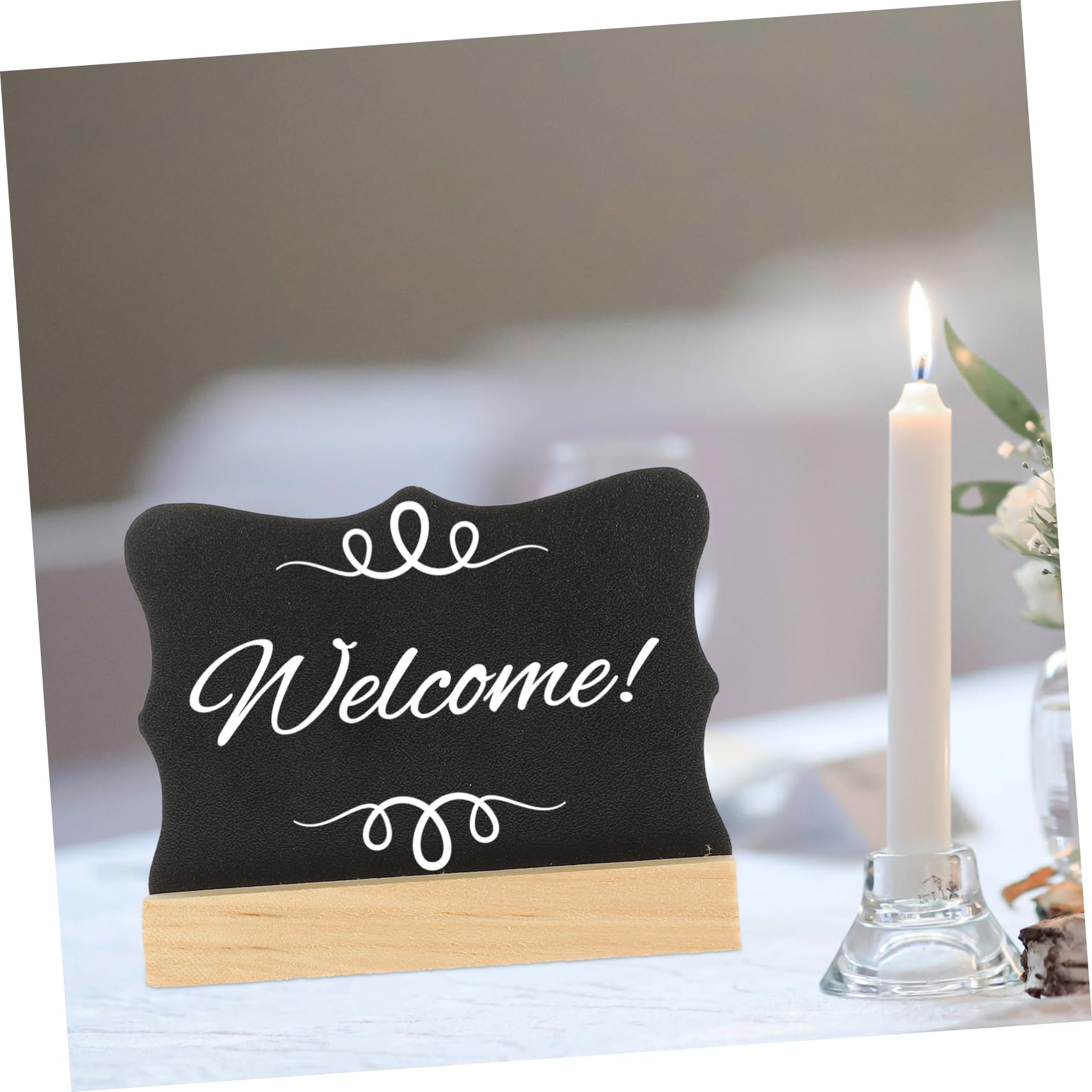 jojofuny 4 Sätze Doppelseitige Blackboard-ornamente Kleine Schreibtafel Tischtafel Mit Ständer Zeichnung Planke Mini-whiteboard Tisch Tafel Kleine Tafeln Hölzern 5 Stück * 4