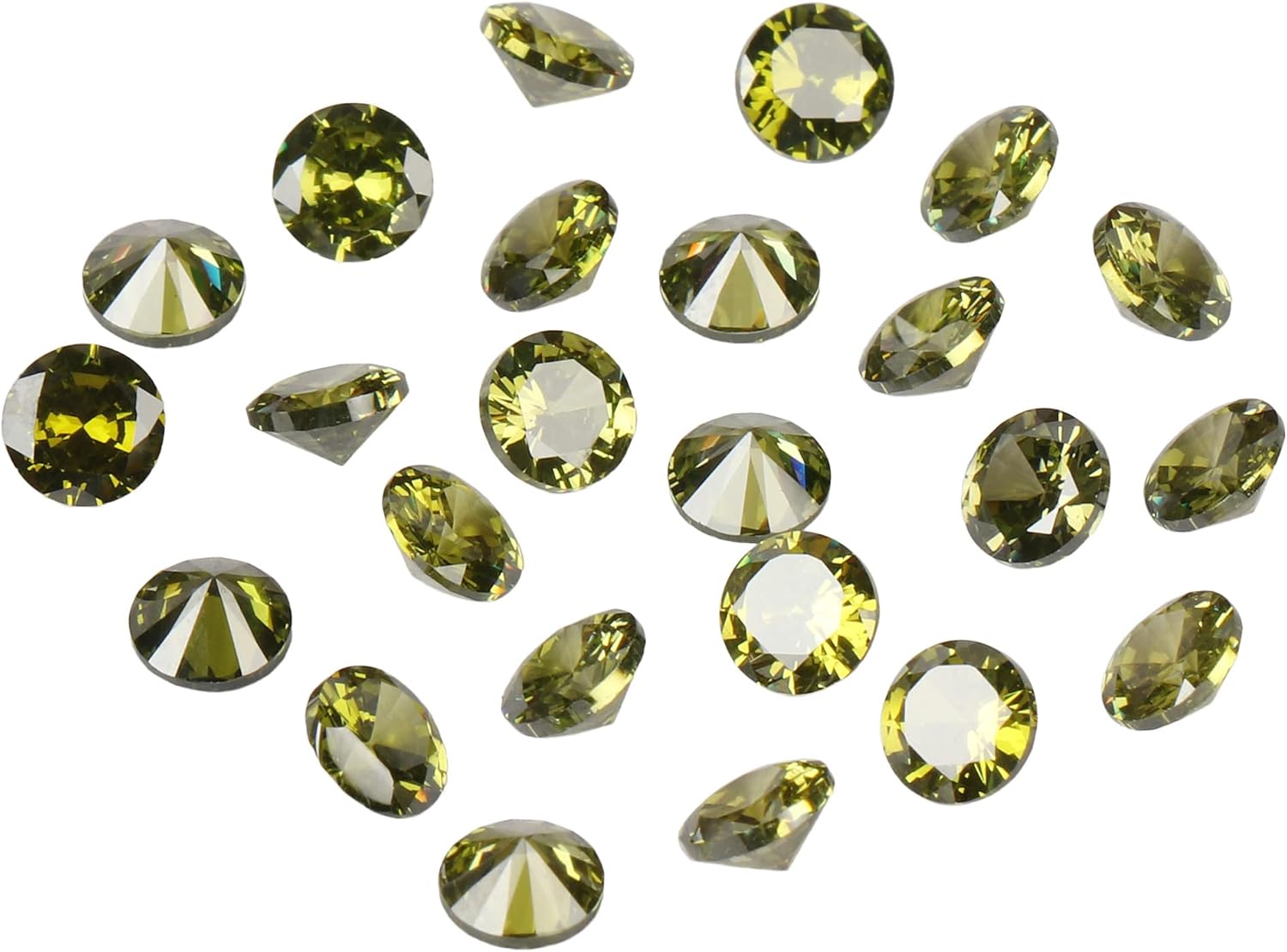 マルチカラーラウンドキュービックジルコニア(CZ)合成宝石、ルース宝石、合成宝石、小さなルースCZストーン、ファセット宝石、リングイ