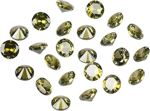 Piedras sintéticas redondas multicolor (CZ), gemas sintéticas sueltas, gemas sintéticas, pequeñas piedras cúbicas sueltas, gemas facetadas, piedras