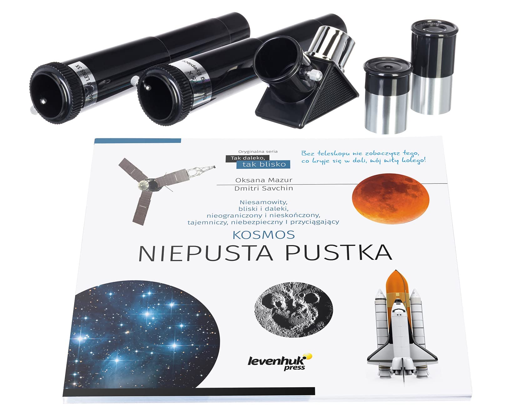 Kit de Ciencia Discovery Spark 703 AZ para Principiantes: Telescopio Ligero para Observaciones Diurnas y Nocturnas, Trípode Robusto, Libro de Astronomía (PL) y Accesorios