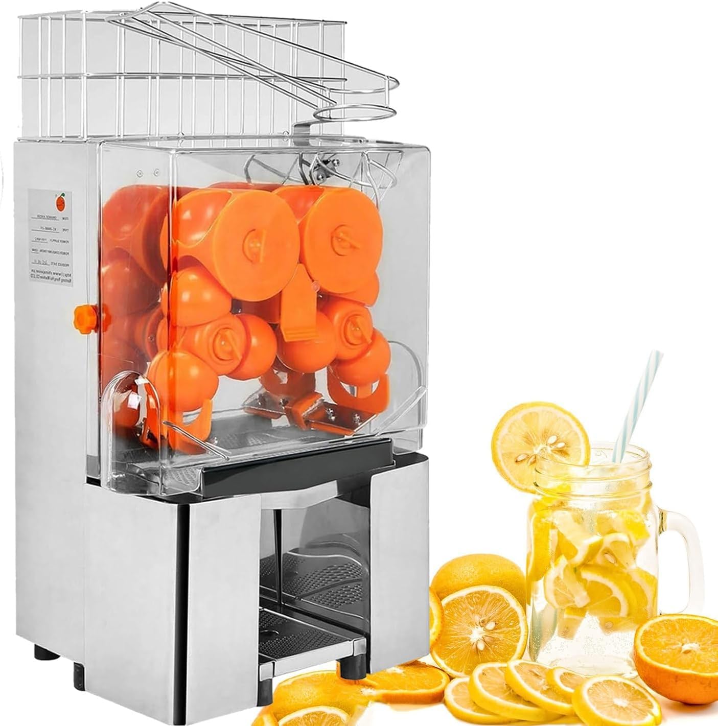 Commercial Orange Juicer Commercial Cold Press Juicer Heavt Duty Commercial Juicer Electric Orange Juice Machine with Pull-Out Filter