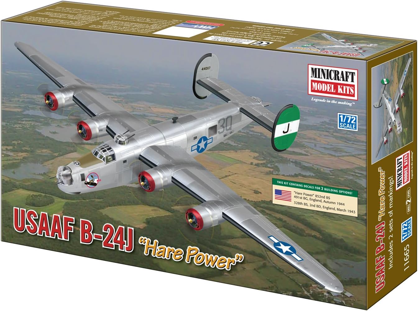 Minicraft B-24H/J USAAF with 2 Marking Options, 1/72 Scale