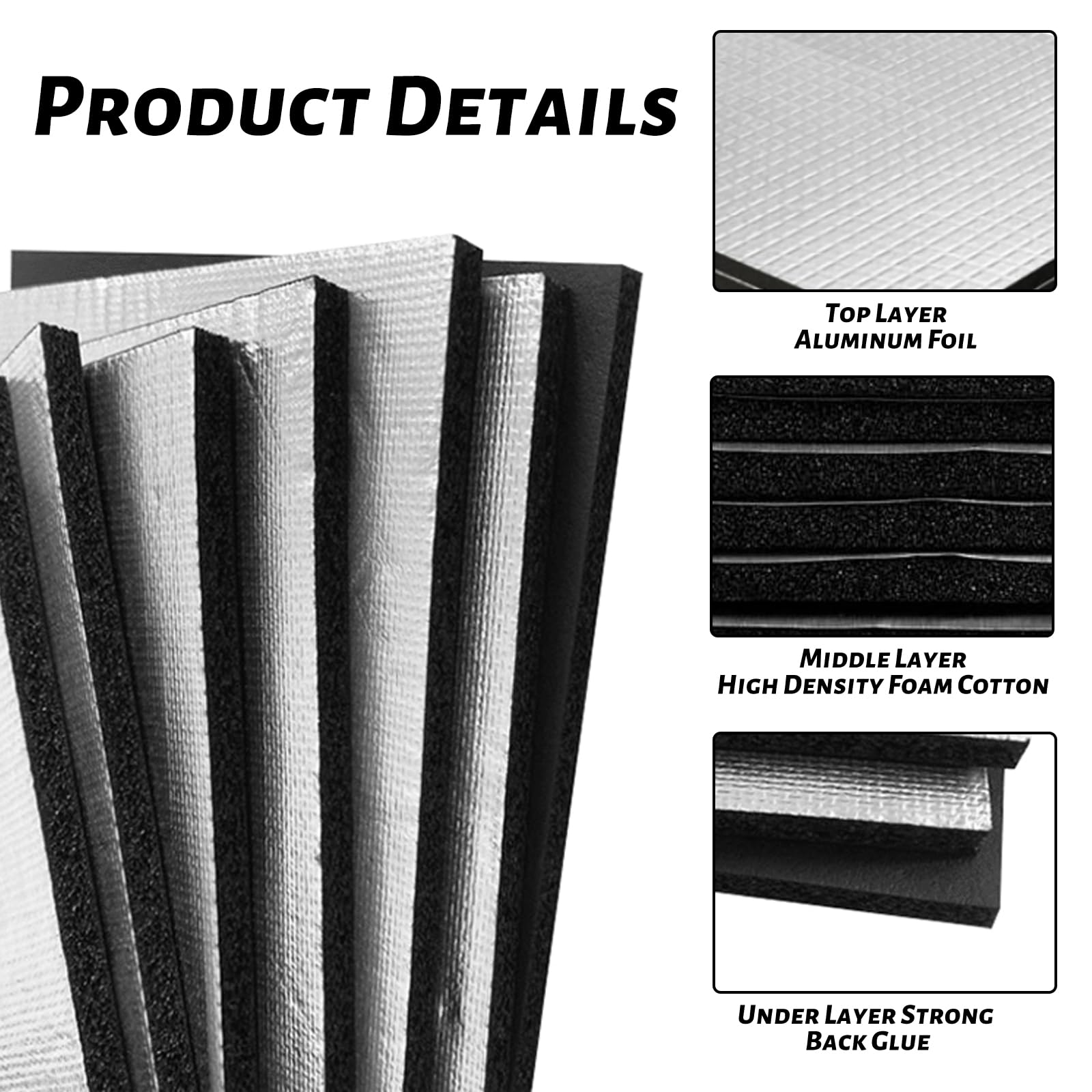 15 Pezzi Pannello Isolante Termico 250x180x5mm Isolante Termico Adesivo, Insonorizzazione Auto per Isolamento Acustico, Ignifugo, Impermeabile