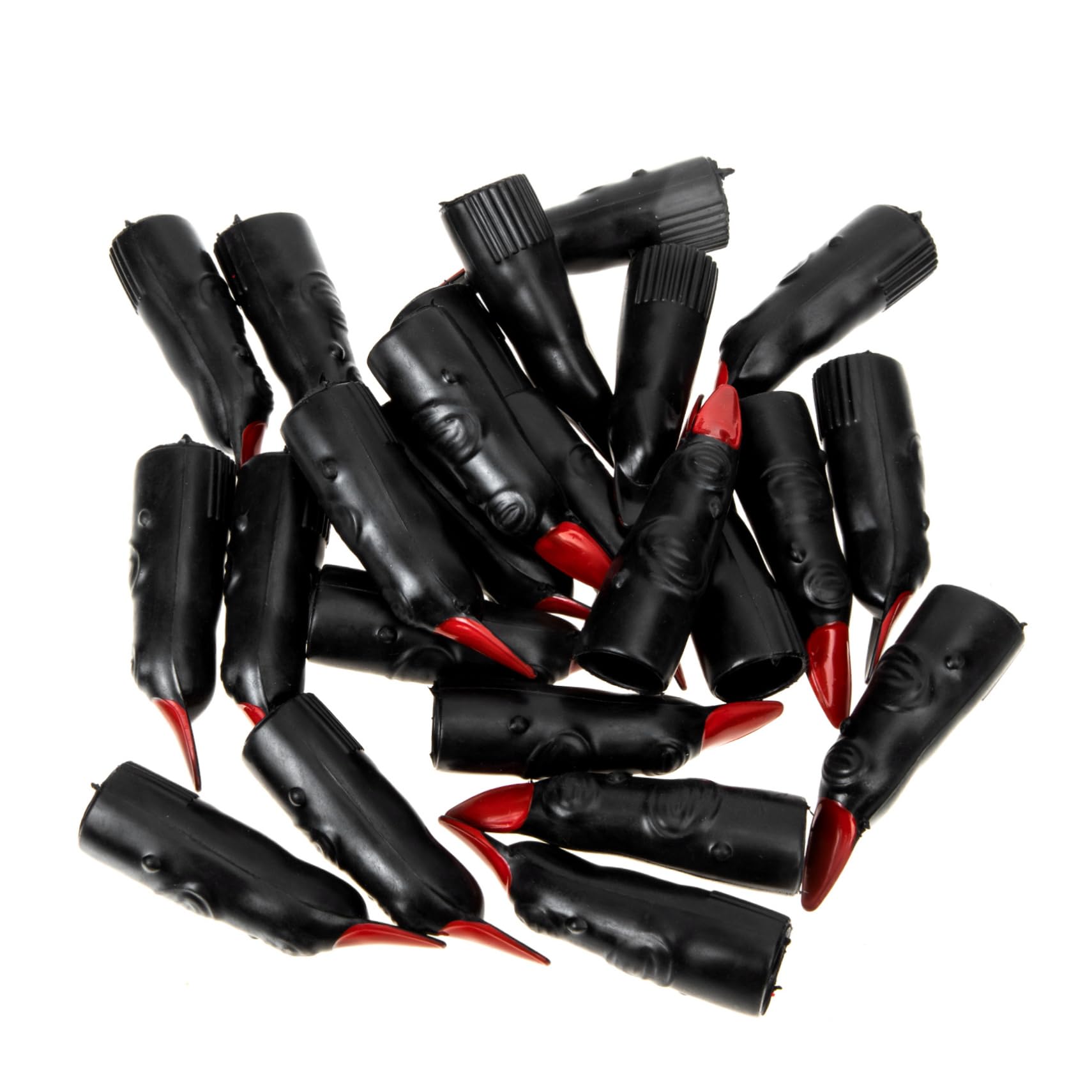 BRIGHTFUFU 24pcs Black Witch Fake Fingers Halloween Witches Nails Cosplay Props for Parties