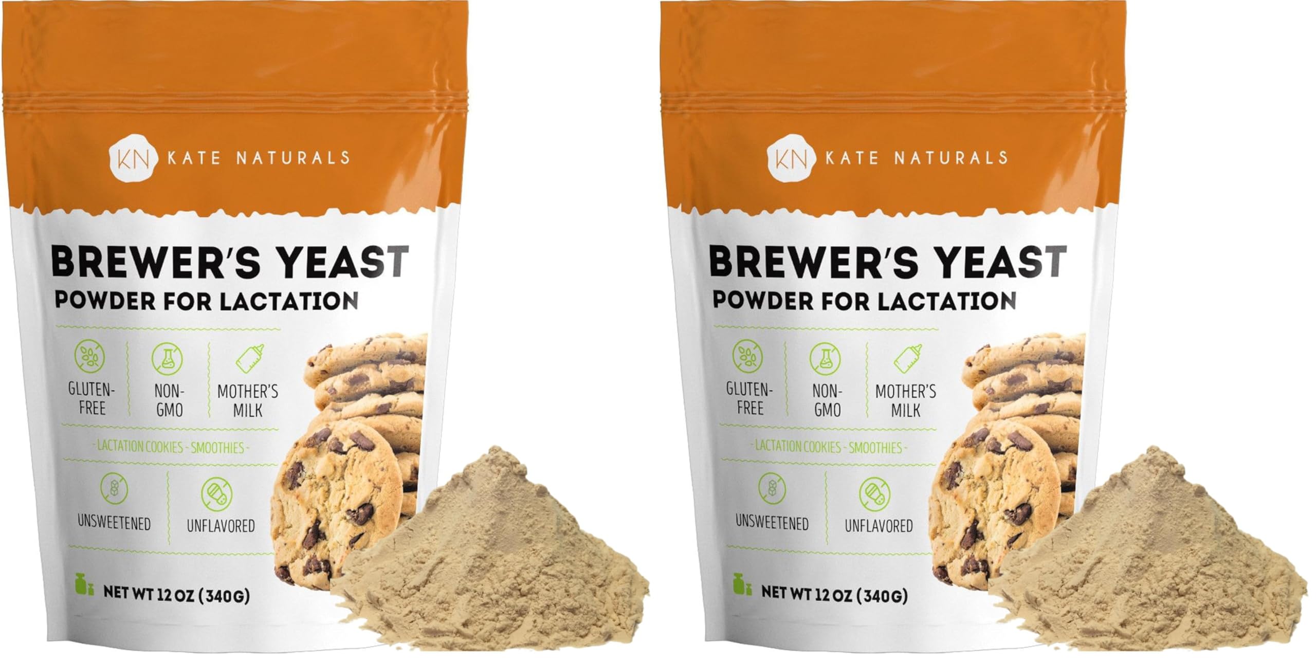 Brewers Yeast Powder for Lactation to Boost Mother's Milk - Kate Naturals. Brewer's Yeast Powder for Lactation Cookies. Gluten Free & Non-GMO Lactation Supplement. Edible for Dogs & Ducks (12oz)