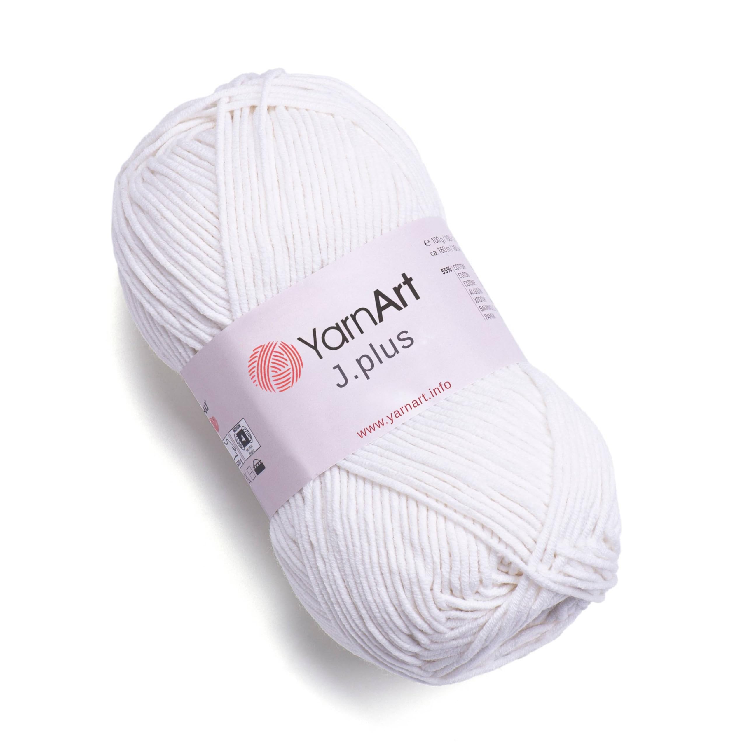 YarnArtJeans Plus Soft Cotton Blend Yarn – 100g (3.5oz) 160m (174yds), 55% Cotton 45% Acrylic – Worsted Weight #4 – Ideal for Amigurumi, Baby Projects, Knitting & Crochet – Durable & Smooth (1)