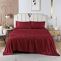 Vista 41 de HENGWEITEXT 18 Inch Cal King Sheets Deep Pocket,4 Piece Sheet Set Breathable and Cooling,Microfiber Sheet Set Deep Pocket,Wrinkle Free Shrinkage &