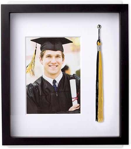 Pearhead Tassel and Picture Graduation Frame, Photo with Tassel Holder, Perfect Graduation Party Centerpiece and Keepsake, Great Gift for Graduates, Parents, and Grandparents, 5x7 Photo Insert