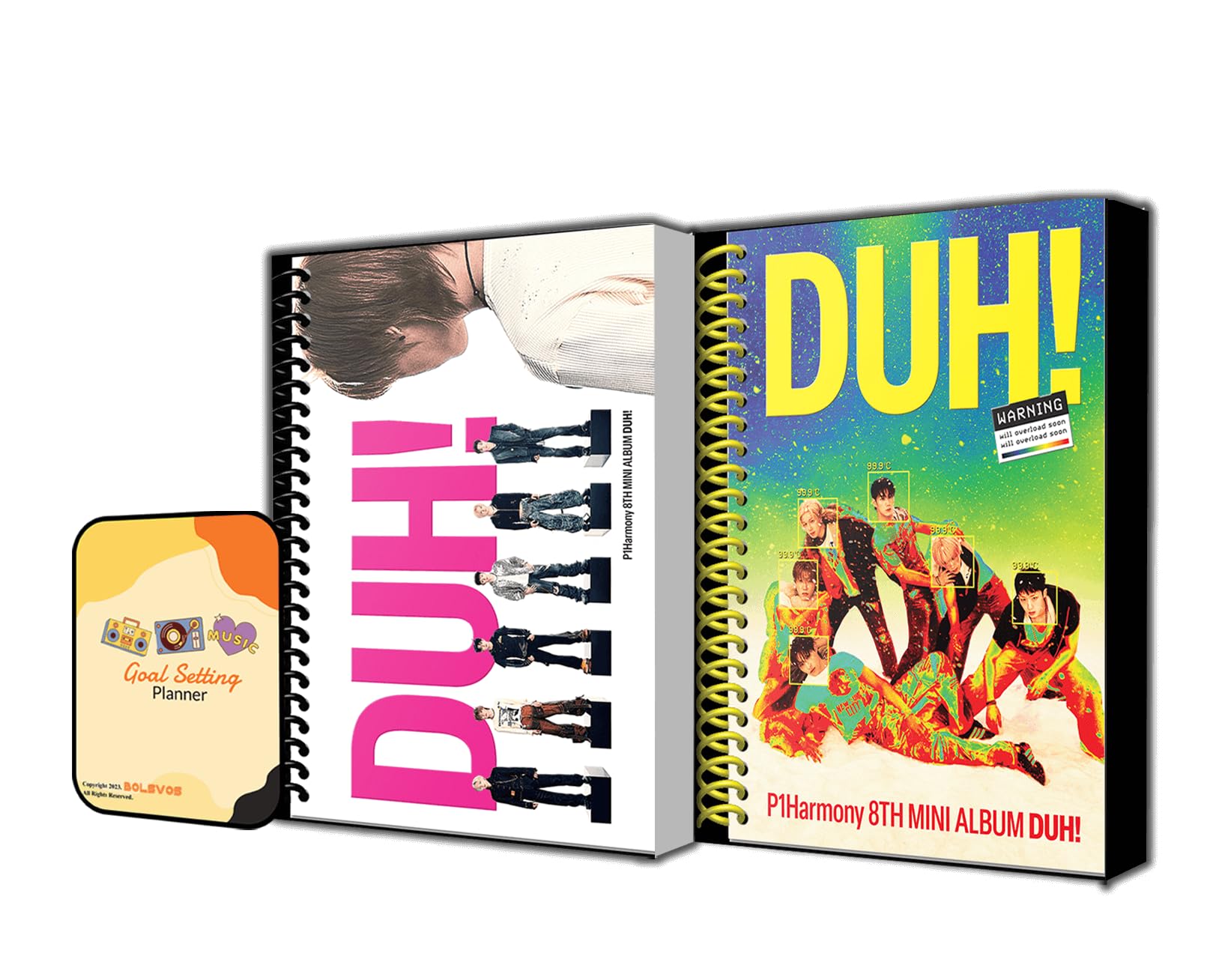 Bolsvos D Ver. + U Ver. (2 Ver.) Full Album Set P1harmony Album - Duh! +Pre Order Benefits+Bolsvos Exclusive K-Pop Giveaways Package