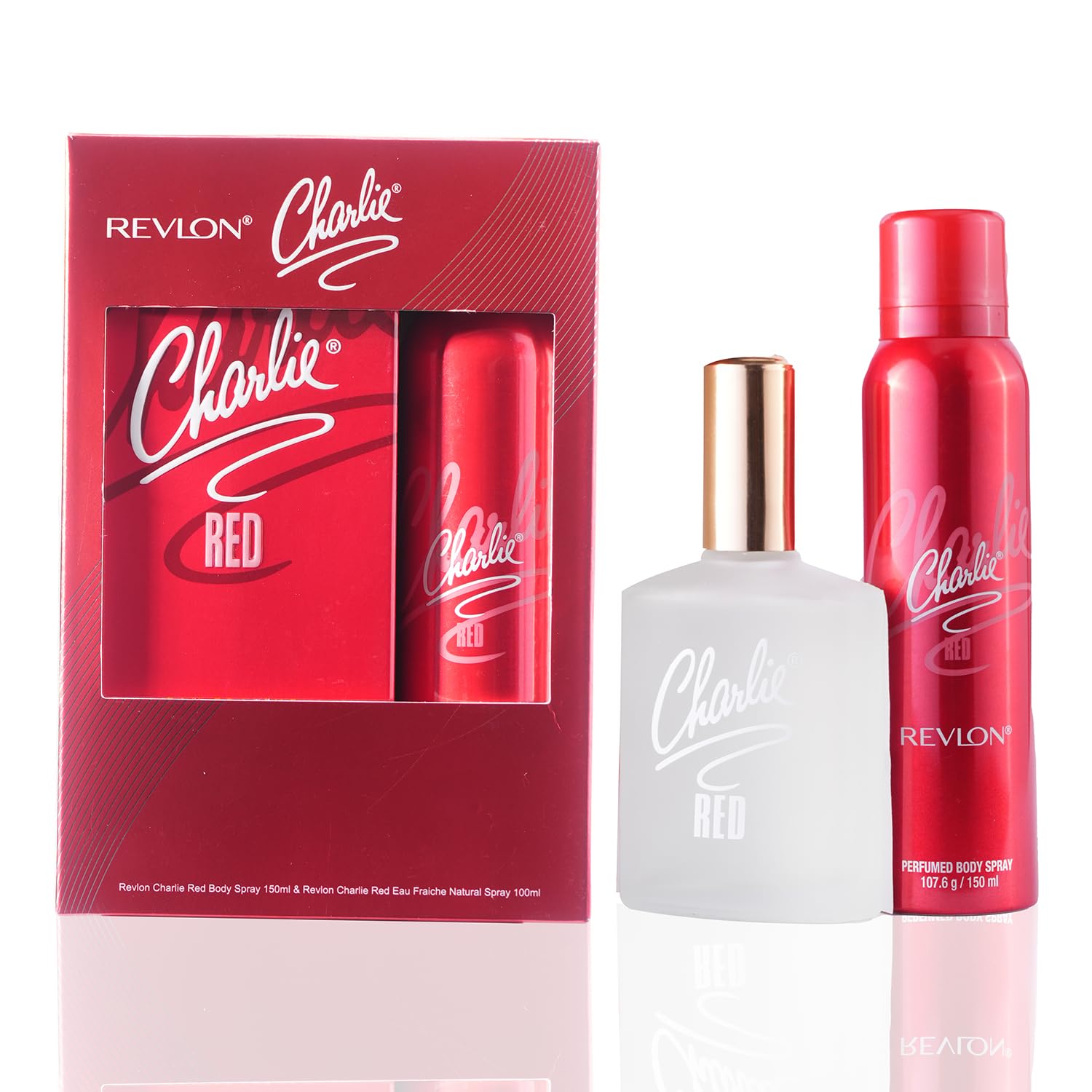 Revlon Charlie Red Body Deo Spray 150ml & Revlon Charlie Red Natural Perfume Spray 100ml | Skin Friendly And Long Lasting|Gift Set Combo.-picture-51