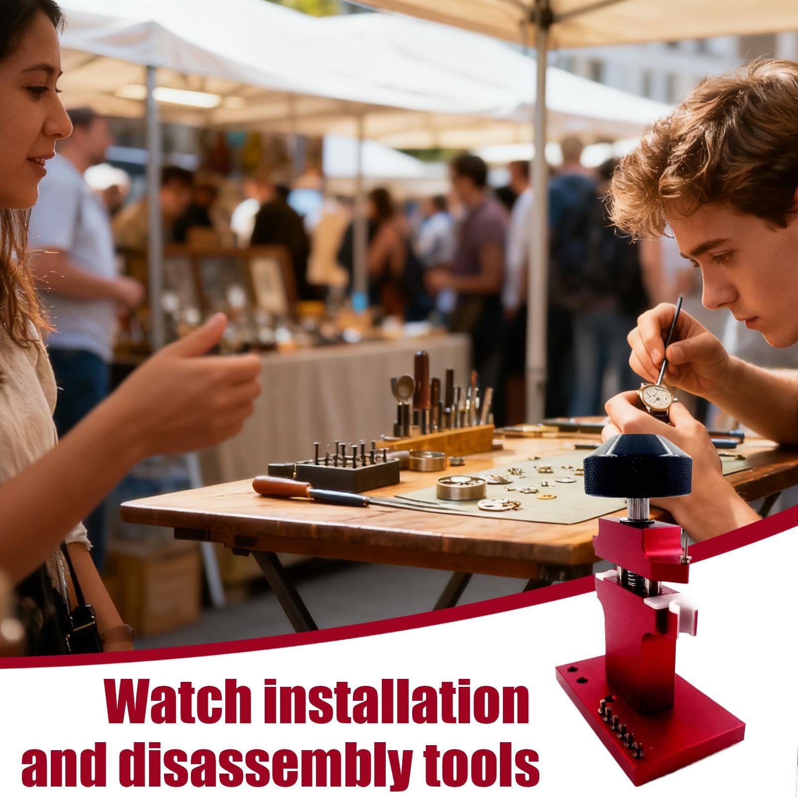 Uhren-Reparaturwerkzeuge – Komfortabler Griff, Reibungsrohr, verbesserte Stabilität, Uhrmacher-Lünettenentfernungswerkzeug, Reibungsrohr-Werkzeuge für Anfänger, Uhrmacher, Gehäuseöffnung, Installation