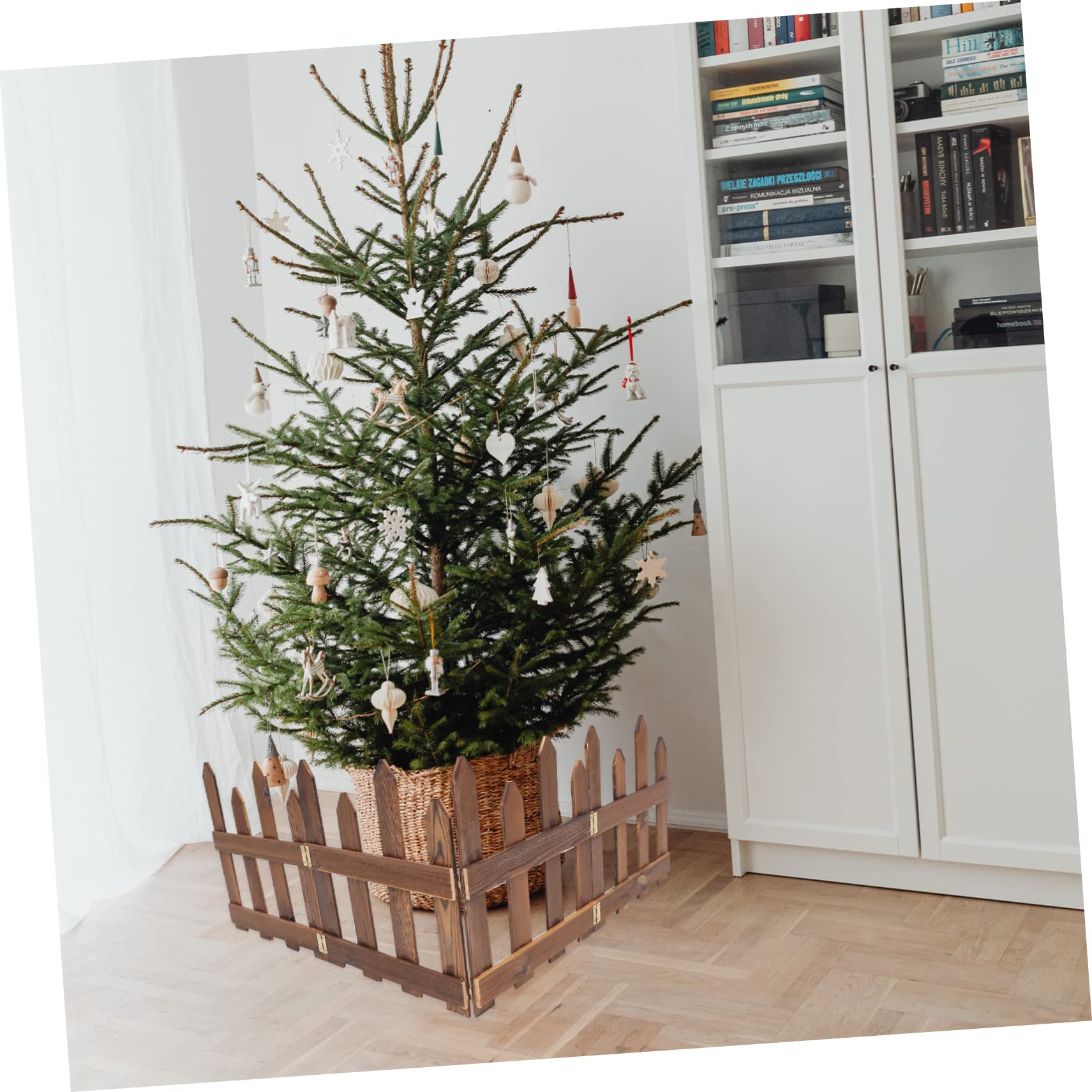 BESPORTBLE 1 Pc clôture de noël Jardin clôture palissade grillage jardin clôture jardin claustra bois exterieur décor clôtures en bois de cour extérieure clôture en bois de la cour légume