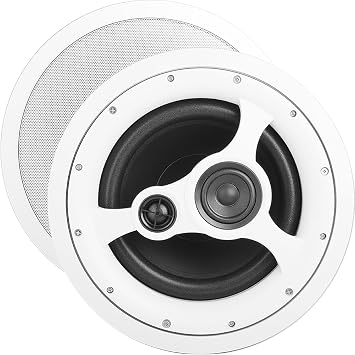 OSD Audio 10 in-Ceiling Speaker 150W Stereo System, Pivoting Tweeter, ICE1080HD