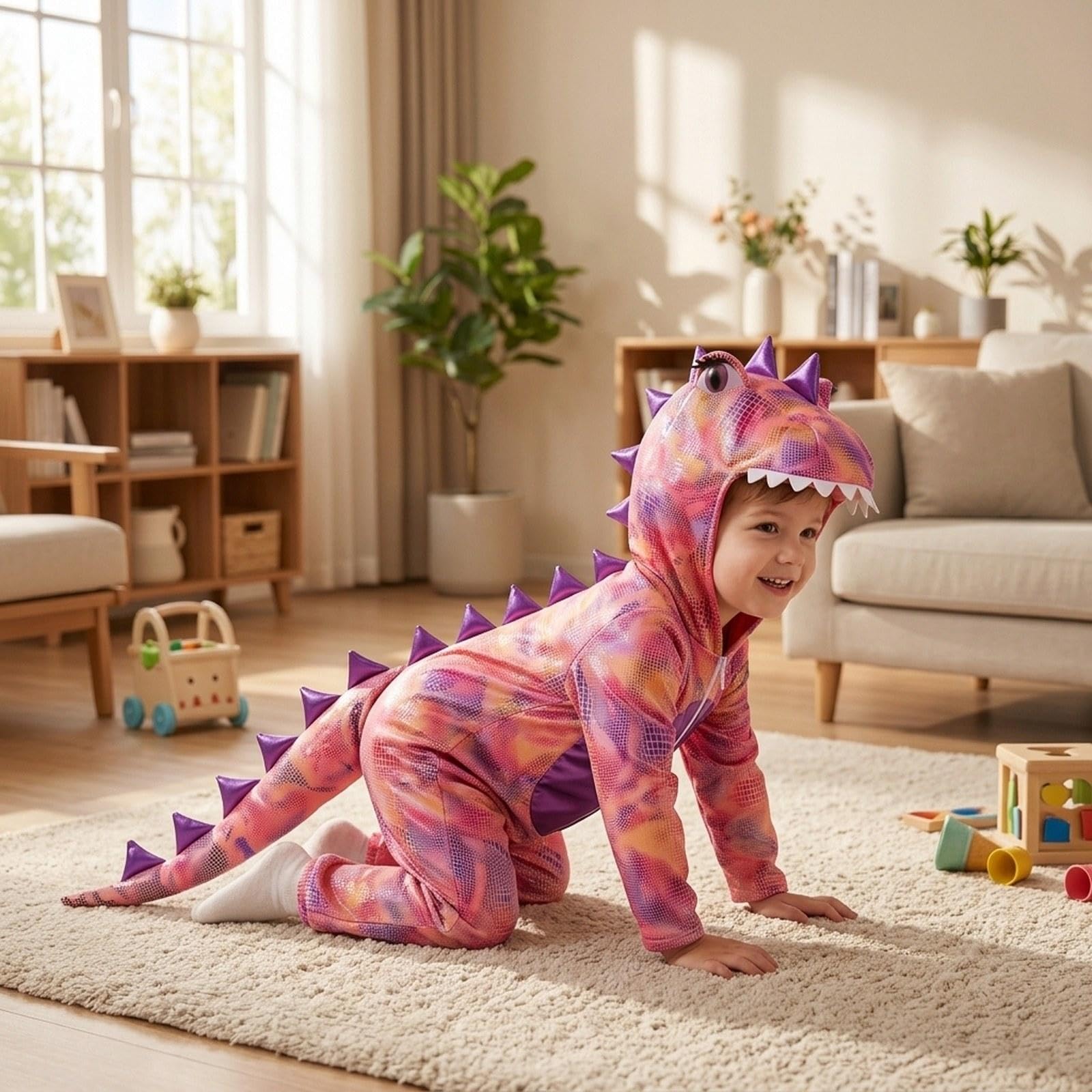 F Fityle Disfraz Dinosaurio para niños y niñas, Ideal para Fiestas Carnaval, XL