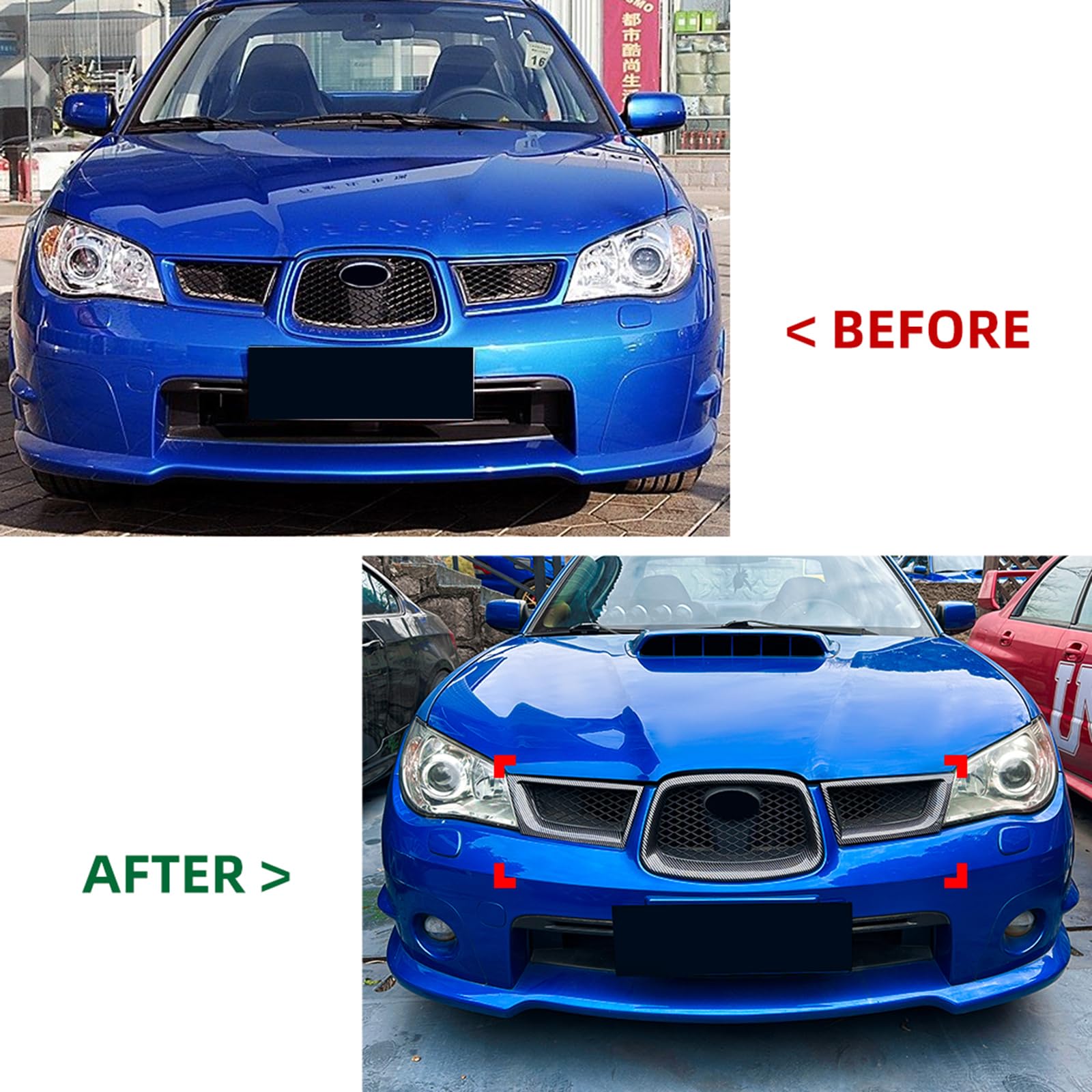 Amazon.com: Front Grille Exterior Frame Trims for Subaru Impreza