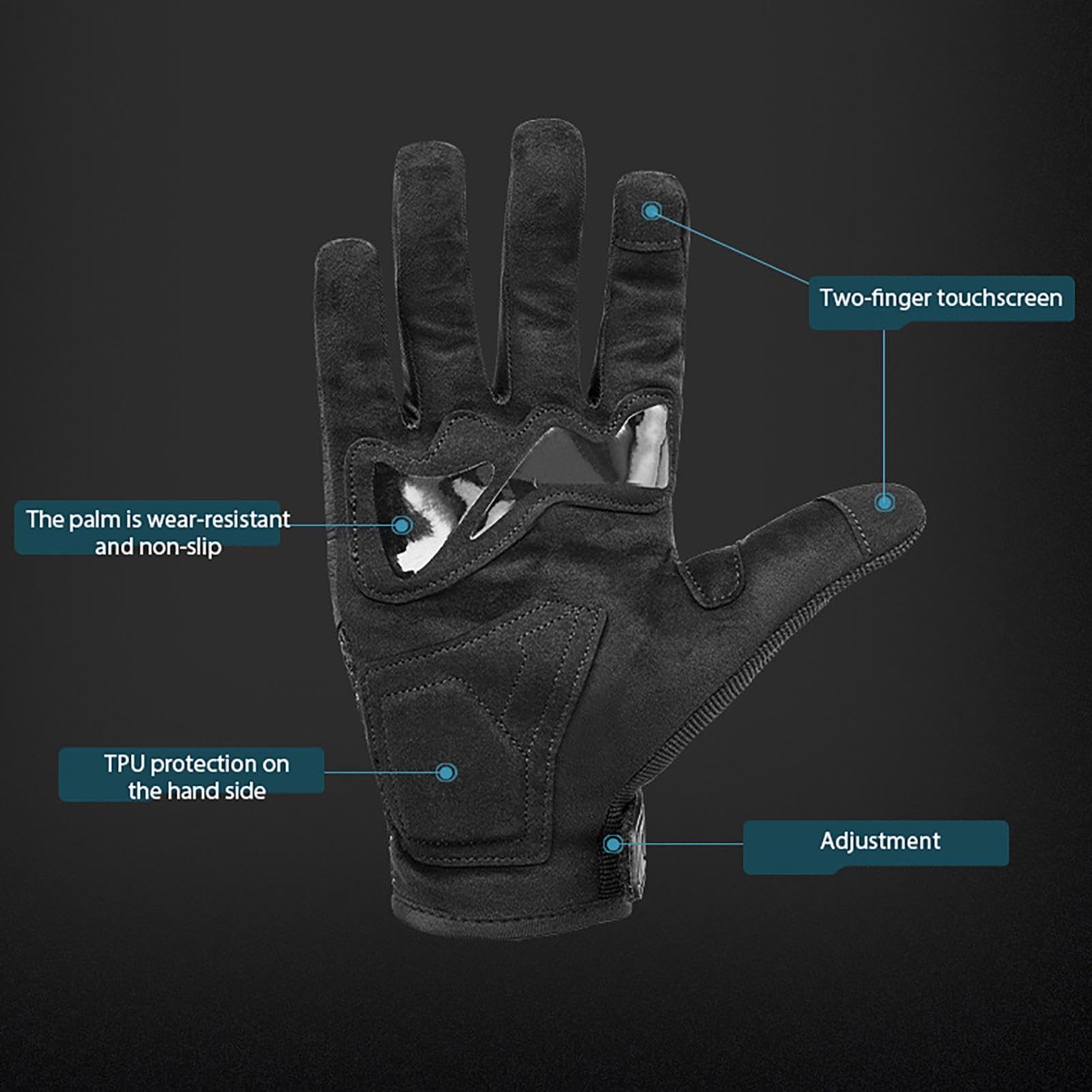 Genérico Guanti da moto da uomo, guanti da moto da uomo, sportivi per moto e ciclismo, per touch screen, guanti da equitazione, guanti da cross, antide