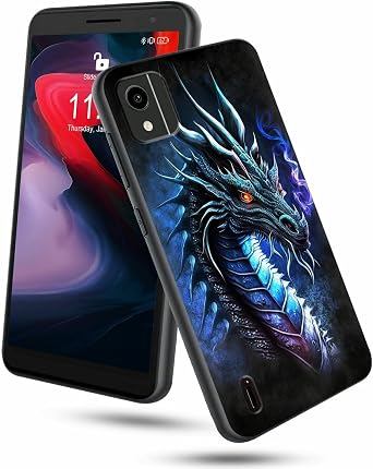 for Nokia C110 N156DL Phone Case Slim Soft TPU Silicone Cover with Cool Dragon Stylish Design for Women Wen Shock-Proof Protective Cover for Nokia C110