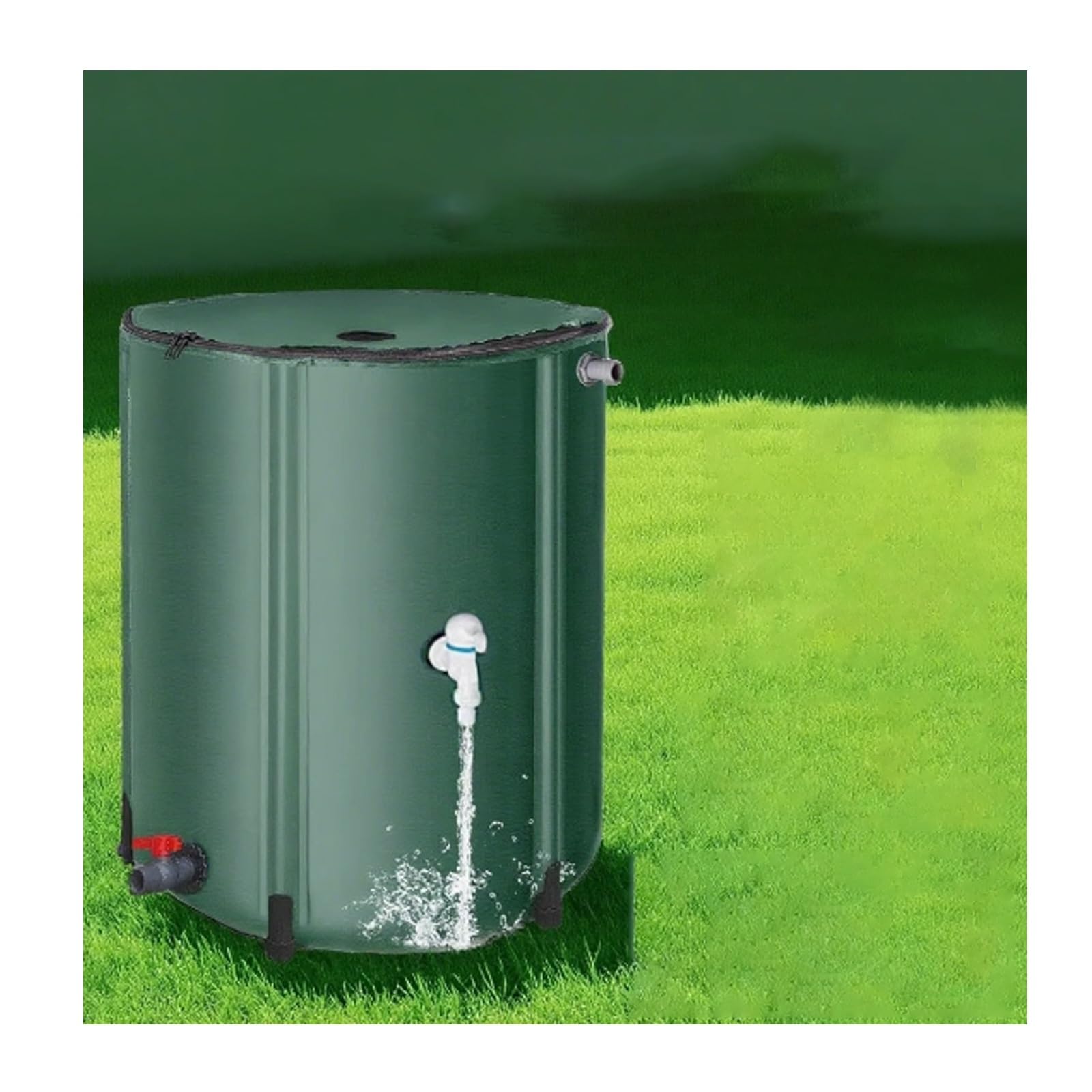 Barril De Agua, Bajante For Sistema De Recolección De Agua De Lluvia, Revestimiento De PVC For Jardín, Colector De Agua De Lluvia De Canalones, For Terrazas, Patios(200L)