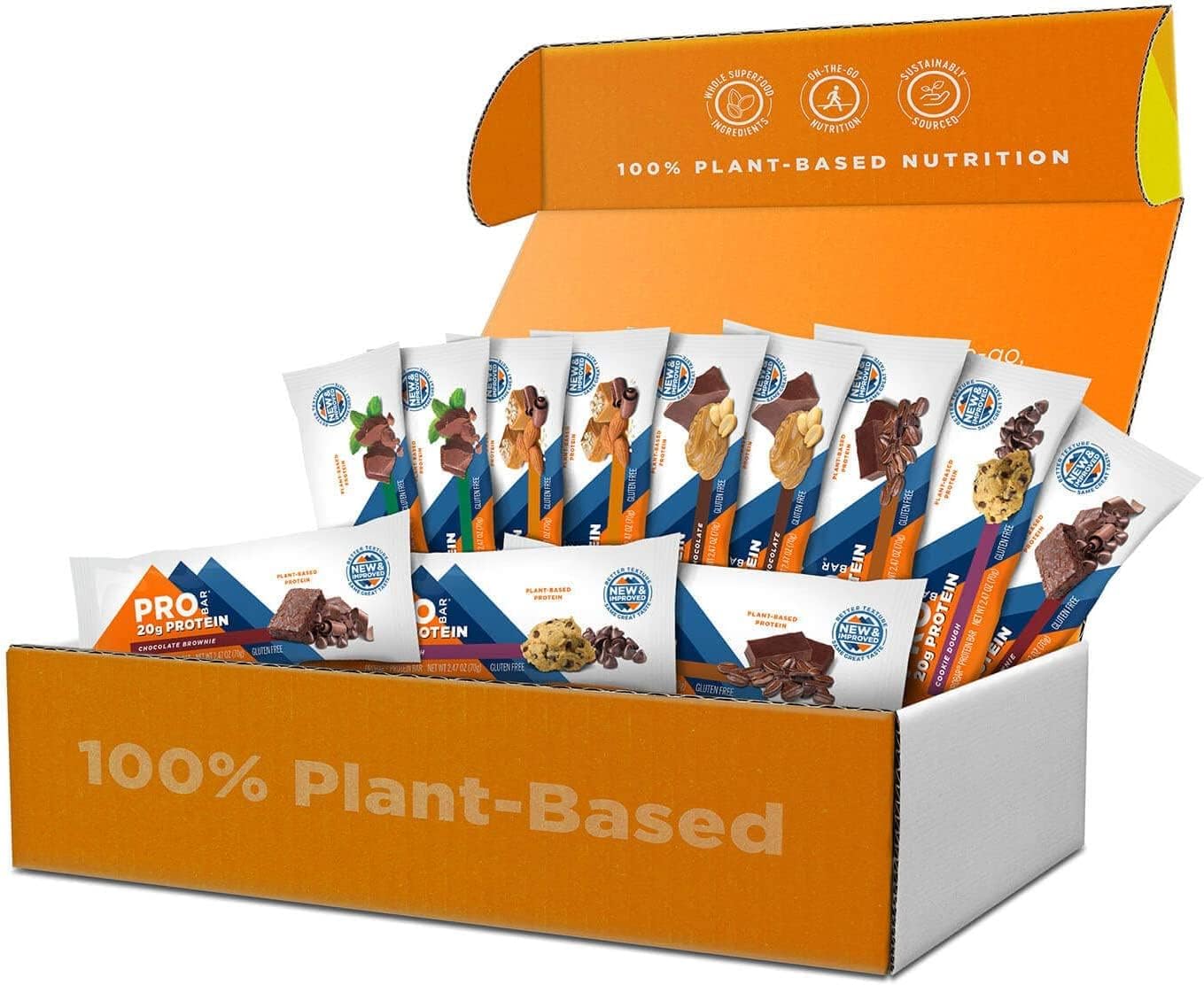 (Exp Dec 03 2025) PROBAR - PROTEIN Bar, Variety Pack, Non-GMO, Gluten-Free, Healthy, Plant-Based, Whole-Food Ingredients, Natural Energy (12 Count) - Flavors May Vary