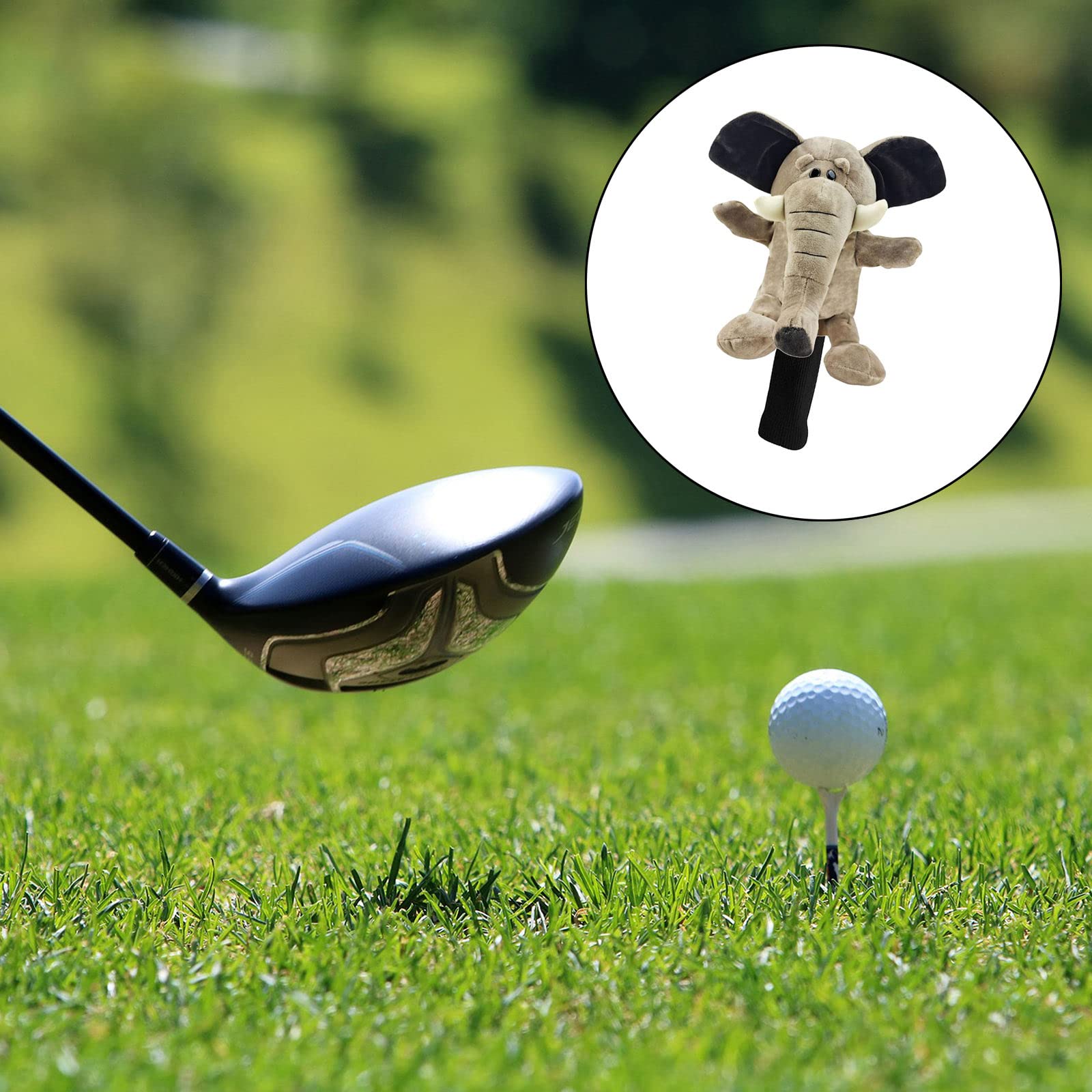 Perfeclan Golf Club Headcover Mignon Portable Bois Driver Head Cover Cartoon Headcover Sleeve pour de tête Enfants