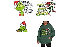 Grumpy Grinch Premium Grinch Iron on Transfers for T Shirts