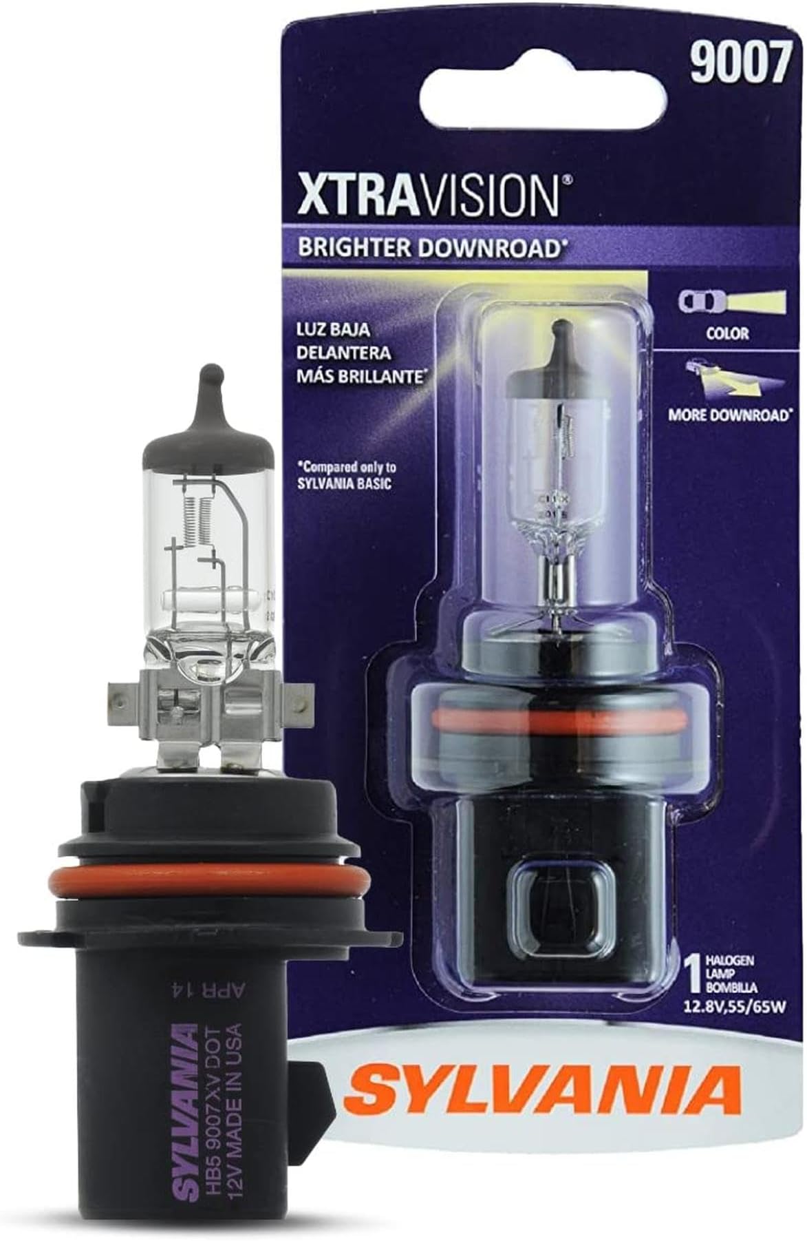 9007 XtraVision - High Performance Halogen Headlight Bulb, High Beam, Low Beam and Fog Replacement Bulb (Contains 1 Bulb)