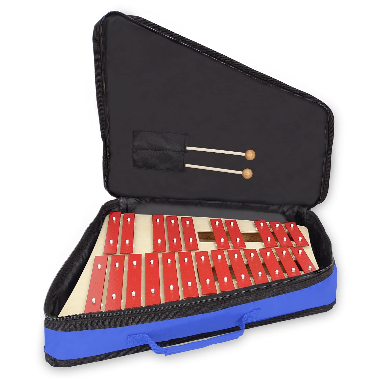 Sonor NG31 Alt Glockenspiel + keepdrum MB03 Tasche in Blau: Glockenspiel, 23 Töne, c2 bis b3, inkl. SCH 40 Schlägel, für Kinder, mit Tasche
