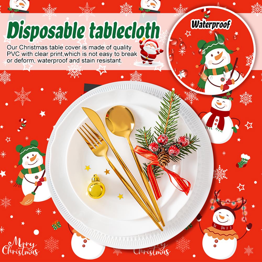 Weihnachtstischdecke, 137 * 274 Cm Tischdecke Weihn Produktbild-Vorschau 10