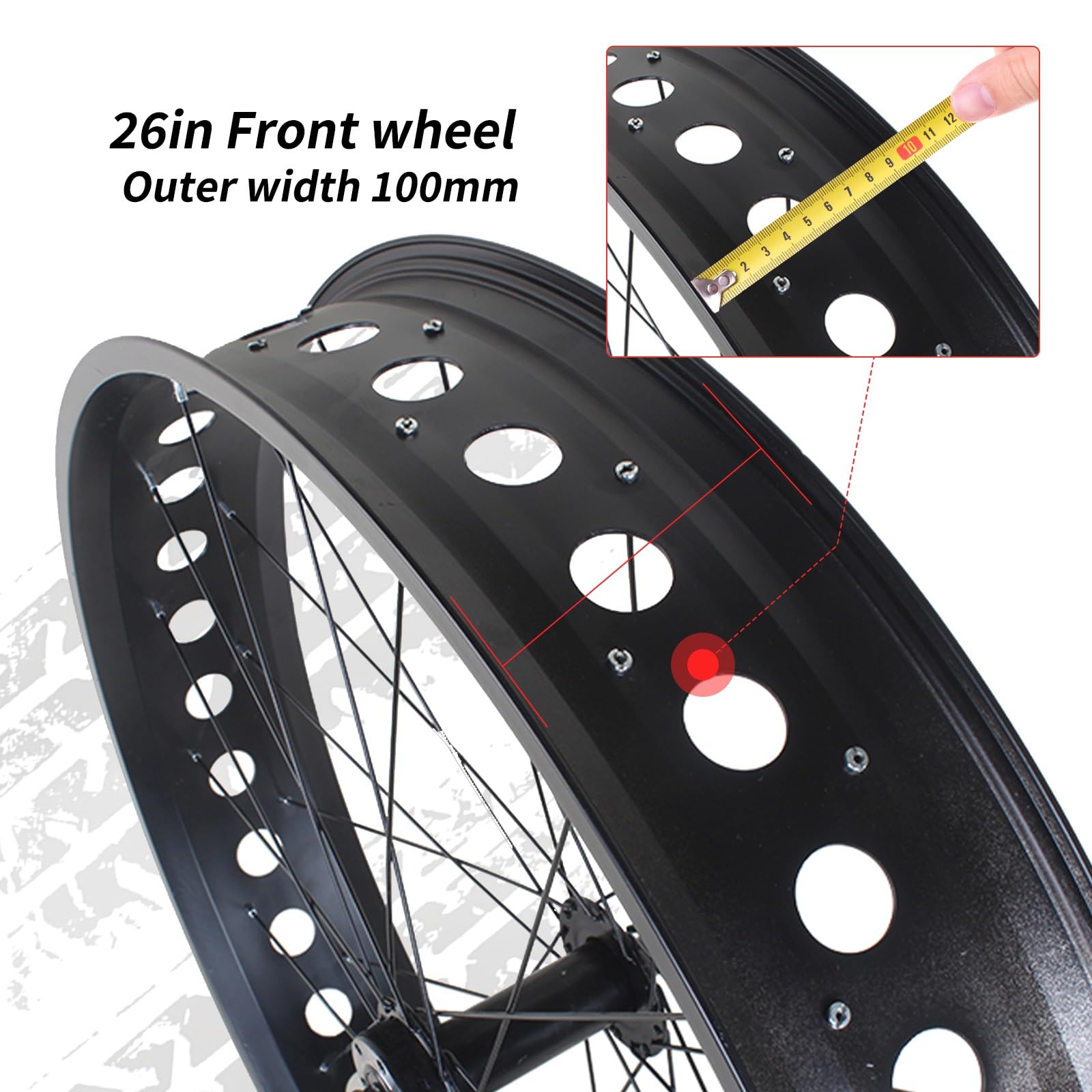 Amazon.co.jp: 20x4.0 リアファットバイクホイール 24/26インチ スノー