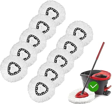 Spin Mop Head Replacement for O-Cedar EasyWring, 10 Pack