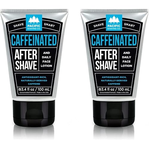 Pacific Shaving Company Caffeinated Aftershave Balm, 3.4 Fl Oz (2 Pack)
