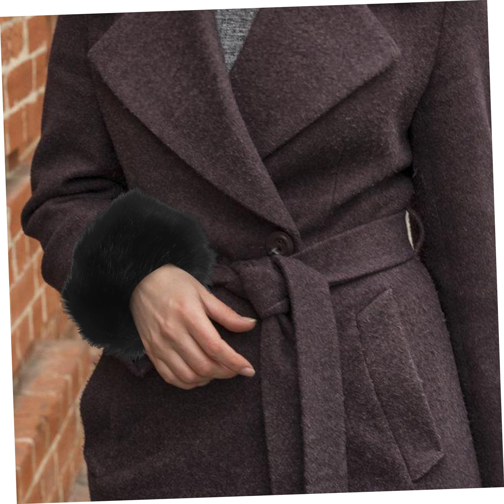 GAROZATION Winter Warm Cuff Warmers Fuzzy Wrist Cuffs in Fluffy Faux Fur for Women