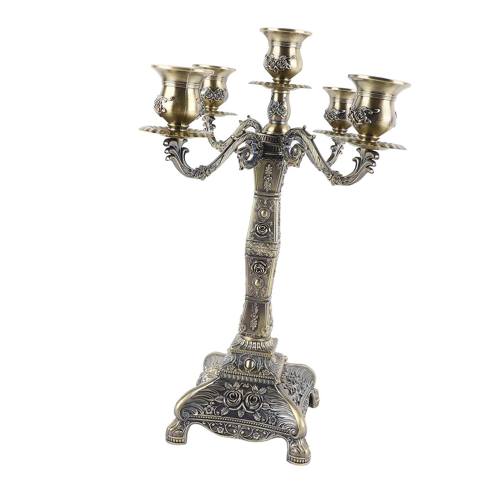 Portacandele Vintage Elegante Candelabro a Colonna in Stile Gotico per Cene Romantiche a Lume di Candela in Lega di Zinco (#3)
