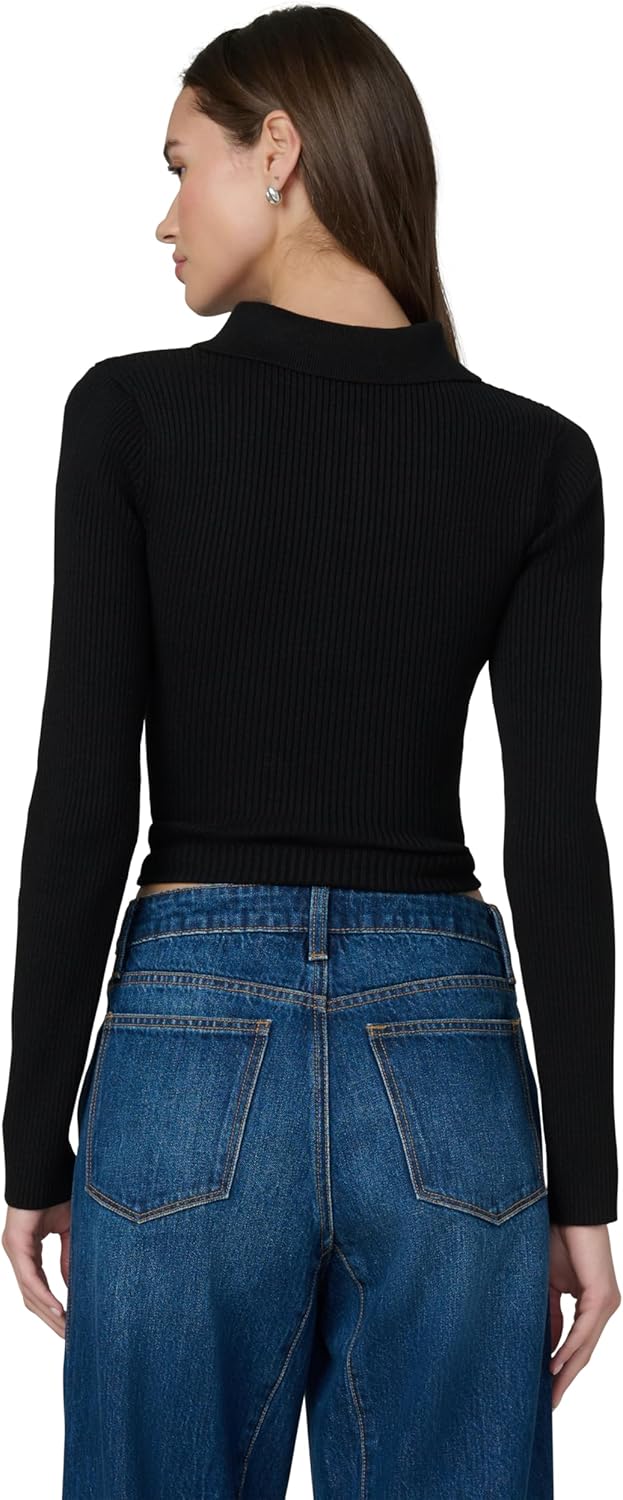 Joe's Womens The Lisa Polo Long Sleeve Sweater - Image 3