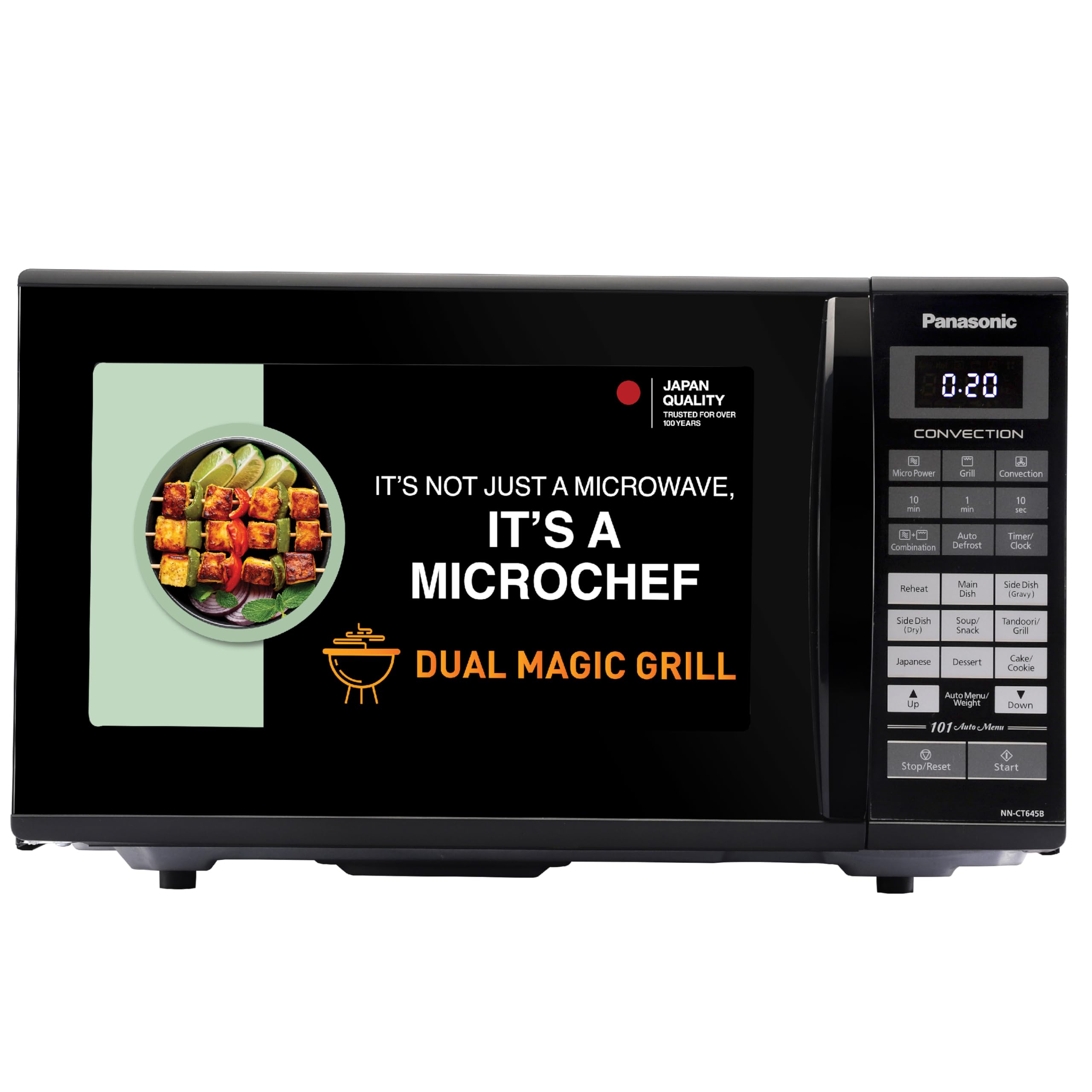 Sponsored Ad - 27L Convection Microwave Oven(NN-CT645BFDG,,Black Mirror, 360° Heat Wrap, Magic Grill)