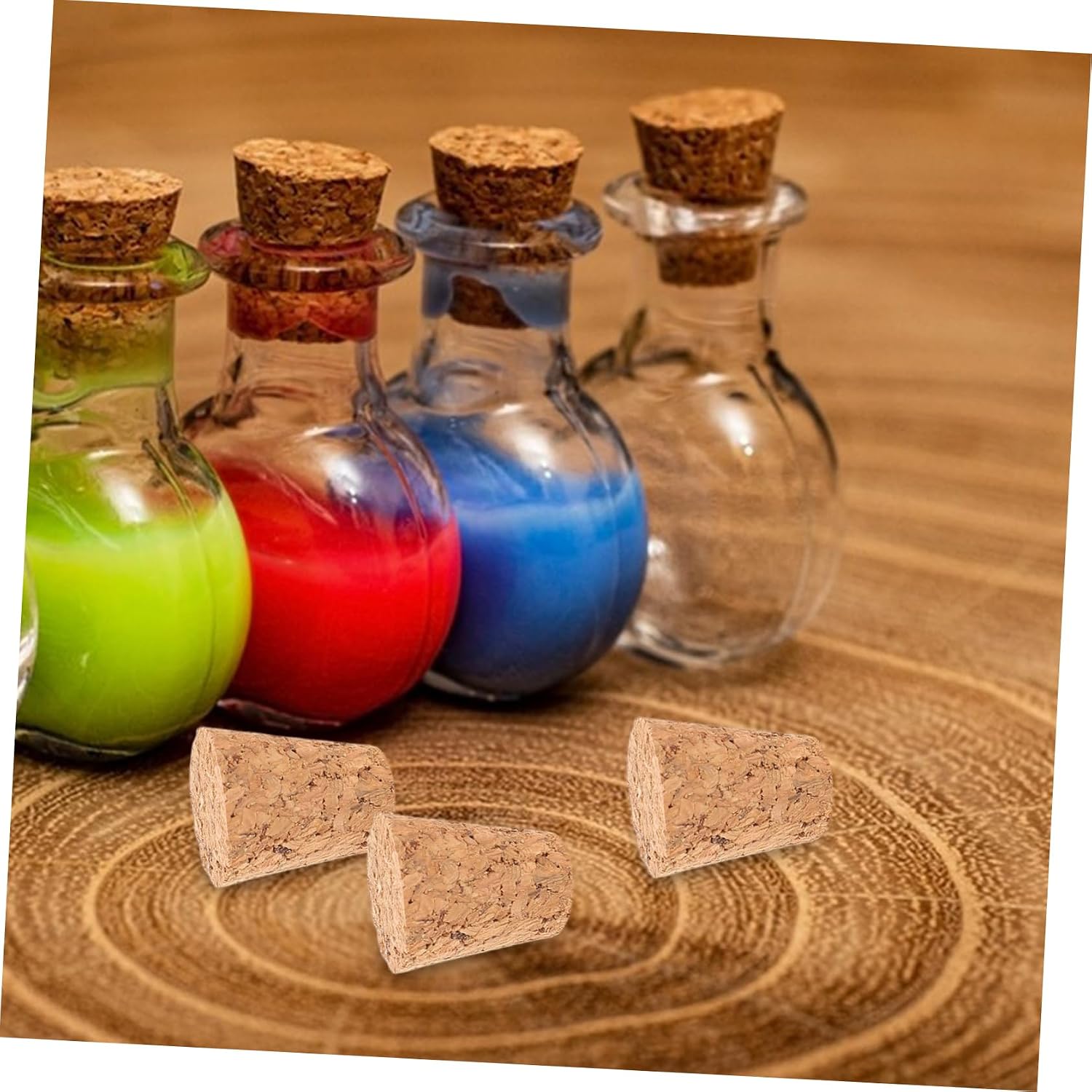 20pcs Wooden Wish Bottle Stoppers for Glass and Beer Bottles DIY