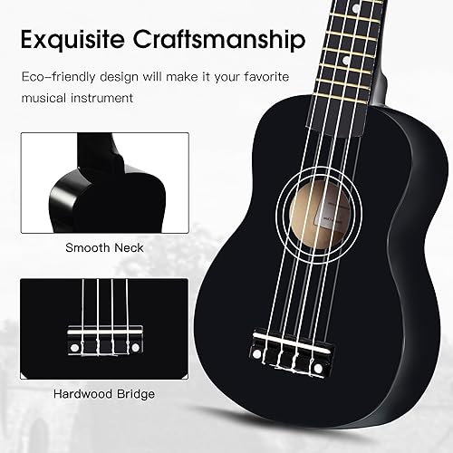 Miniatura 109 de ADM Ukelele para principiantes, kit de ukelele de madera hawaiana para niños y adultos, paquete de ukalelee profesional con lecciones gratis