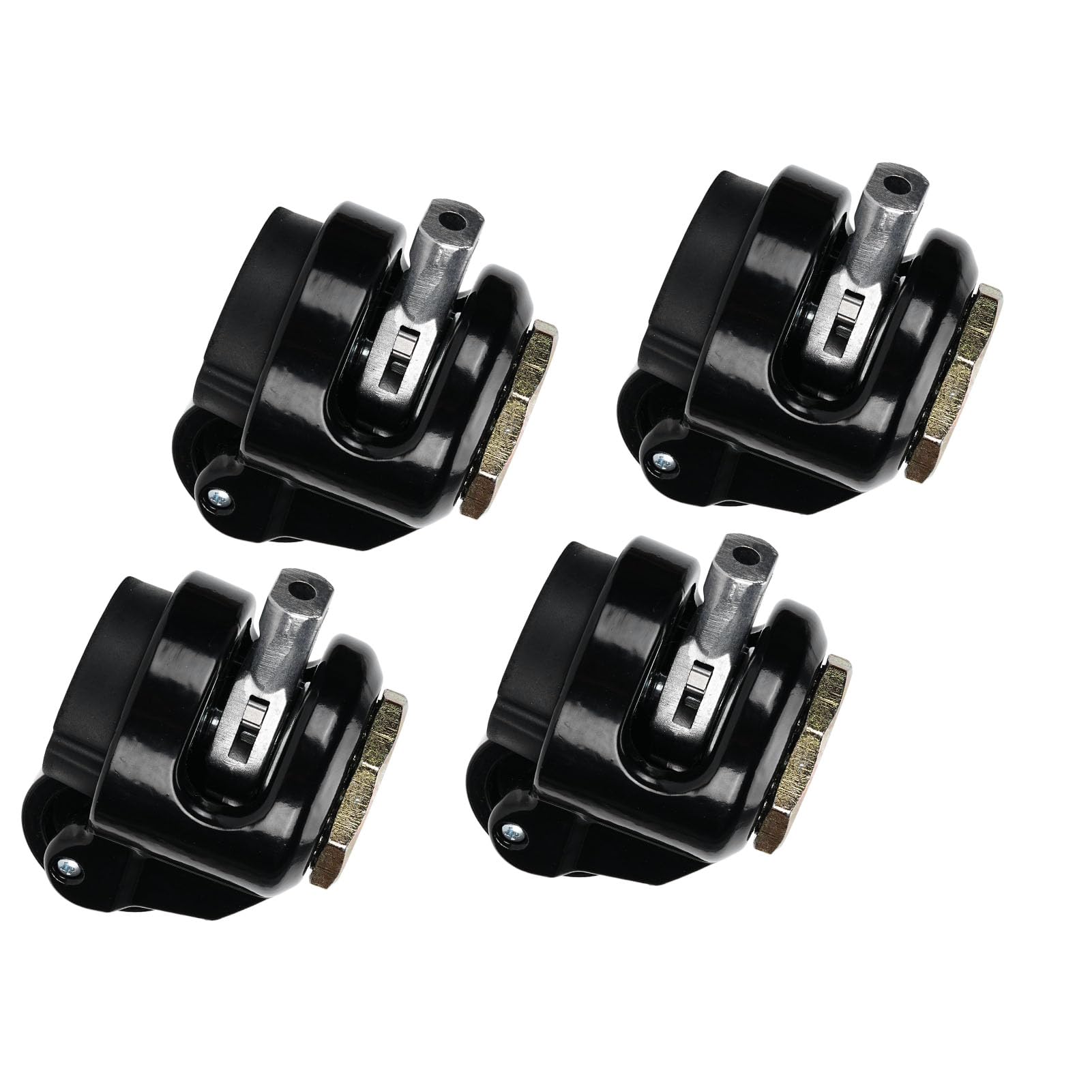 Aluminium Alloy Nivellement Tige Roulettes, Lourd Devoir (BLACK)