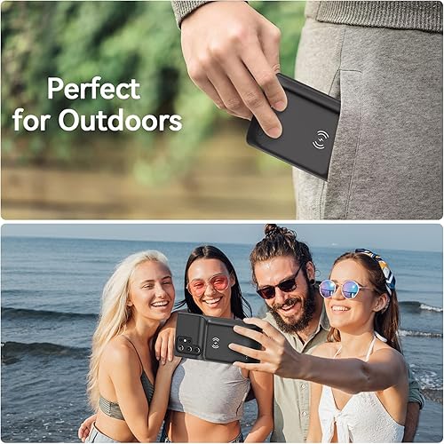 Miniatura 7 de NEWDERY Funda de batería para Galaxy S22 Ultra de 10000 mAh, carga inalámbrica Qi, carga rápida y transferencia de datos, potente cubierta de