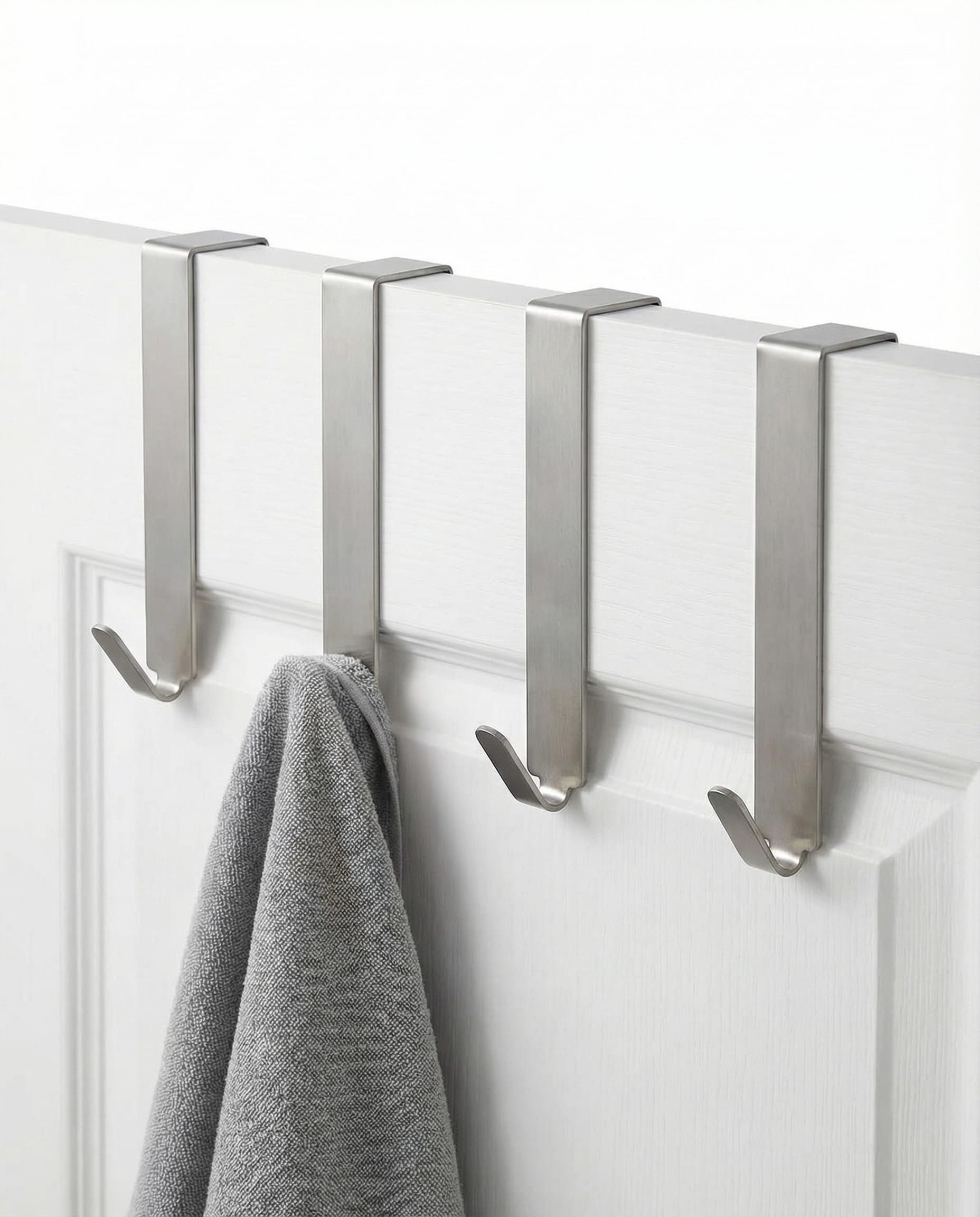 MDCASA Premium Türhaken I Türhaken zum Einhängen inkl. Filzpad I 4 hochwertige & stabile Haken zum Einhängen für alle gängigen Türen