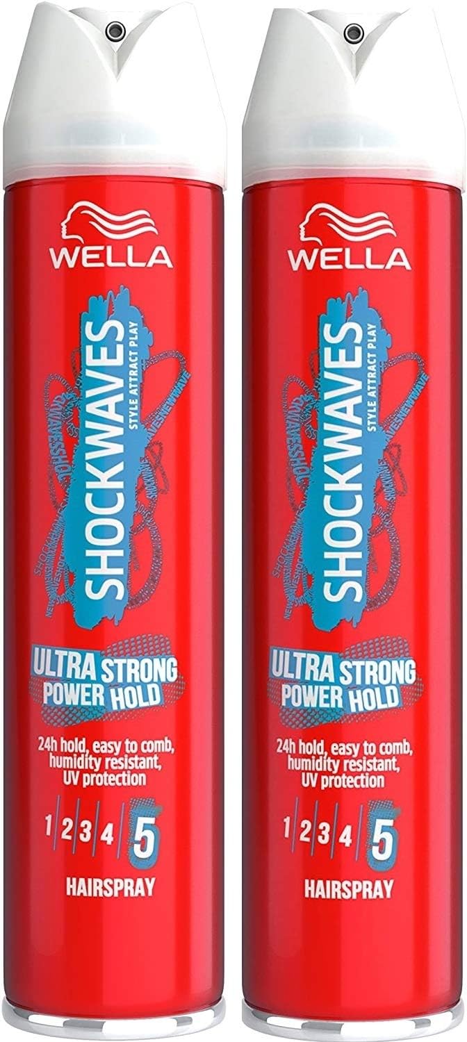 Shockwaves Ultra Strong Power Hold Hairspray 250ml (PACK OF 2)