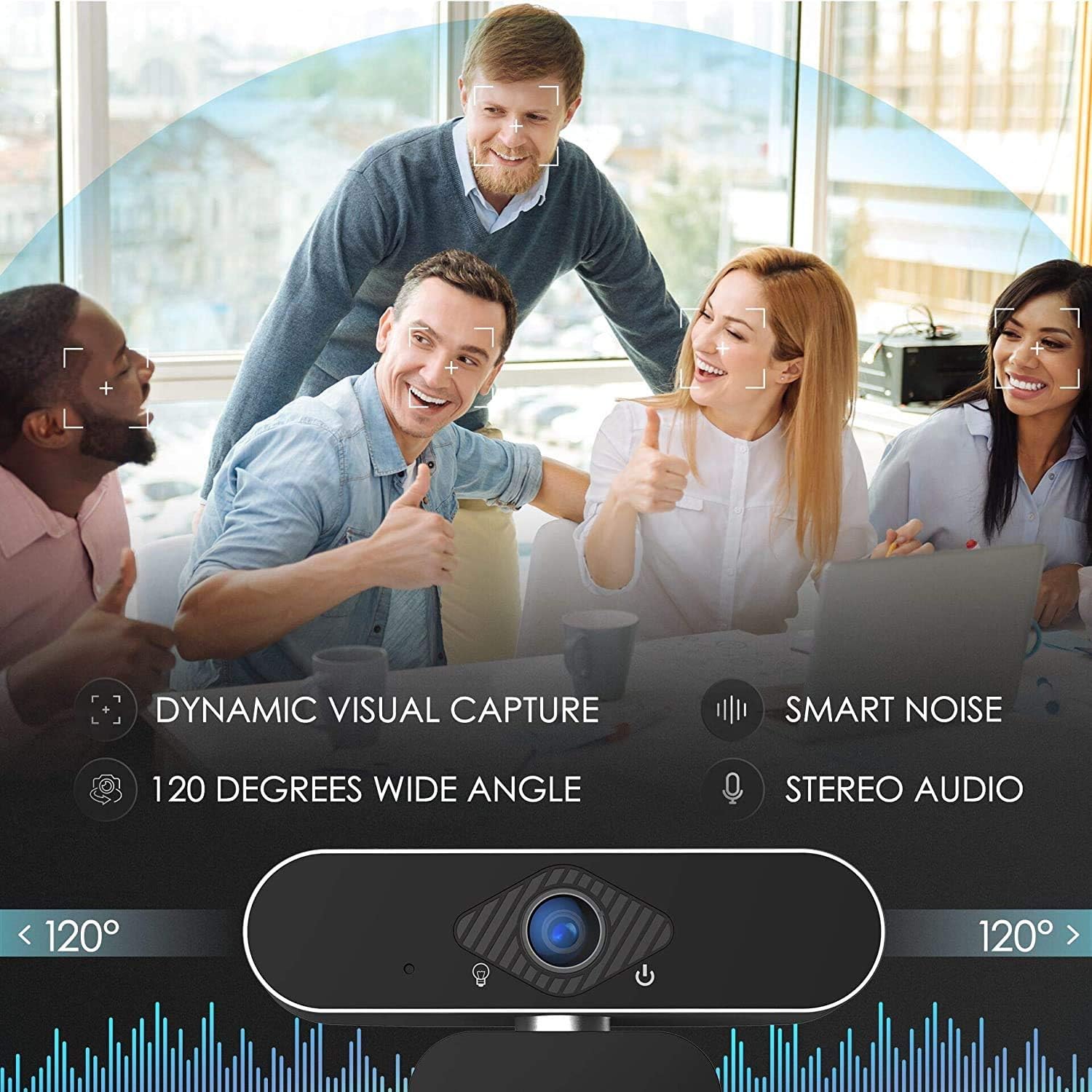 1080 Full HD Webcam with Microphone for Desktop Laptop, External USB 3.0 Computer Camera, 30FPS Web Camera for Streaming, Remote Study and Work, Video Calling, Recording, Conferencing, and Gaming PC