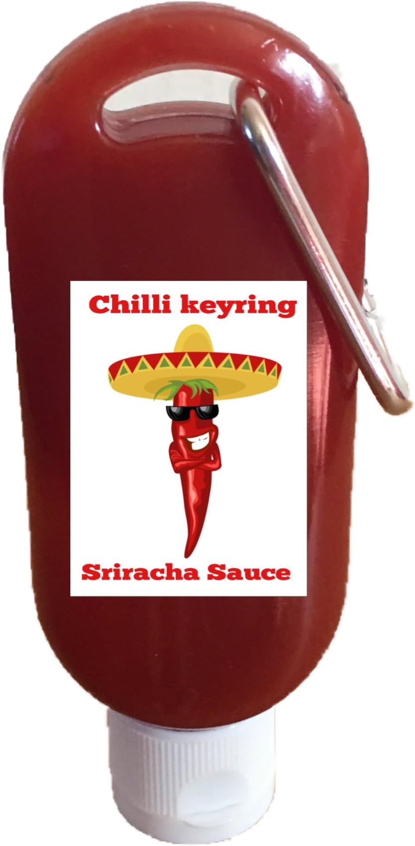 Sriracha hot Chilli Sauce 50ml Keyring Take Your Chilli with You.