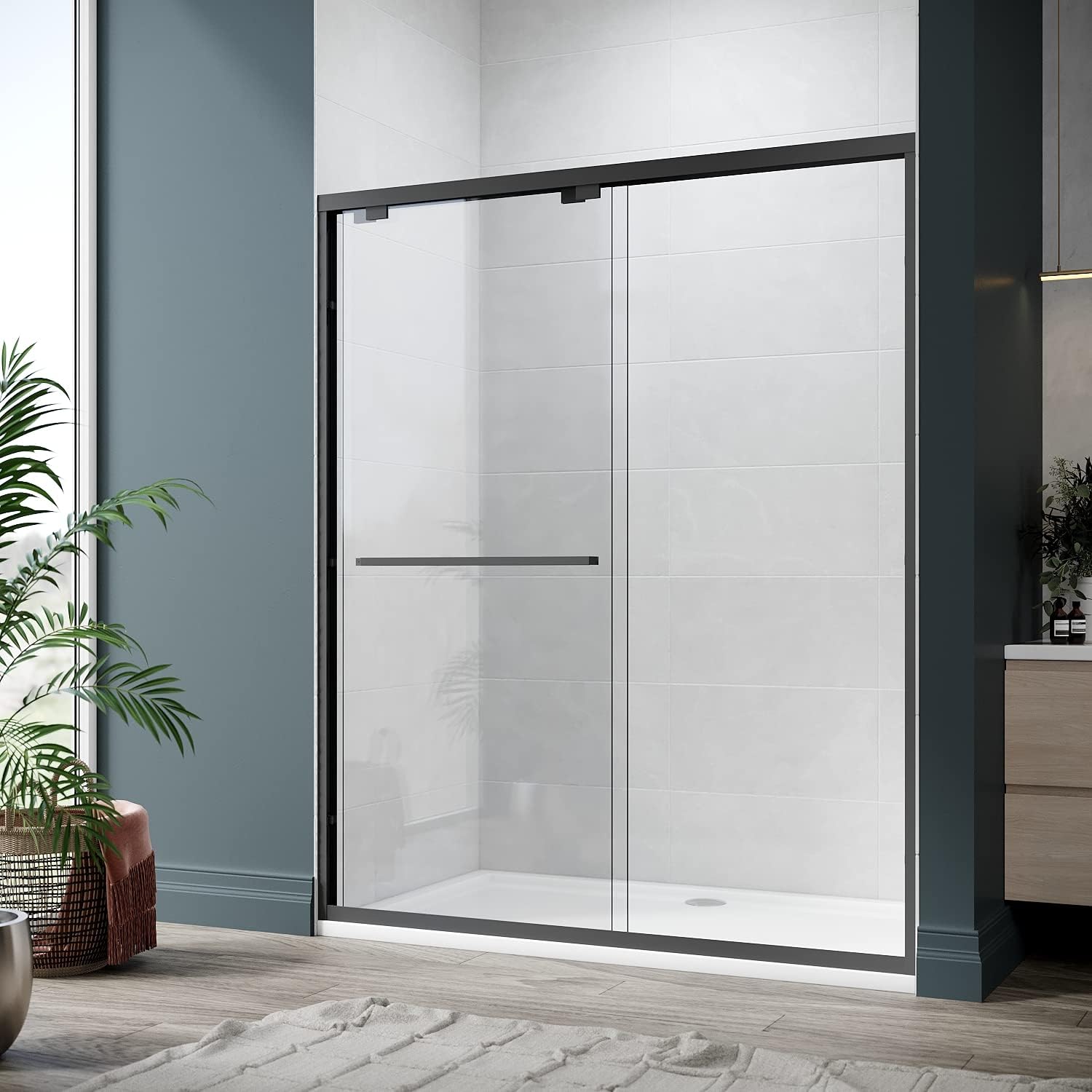 Buy ELEGANT Sliding Shower Door 60 W x 72 H Sliding Shower Enclosure