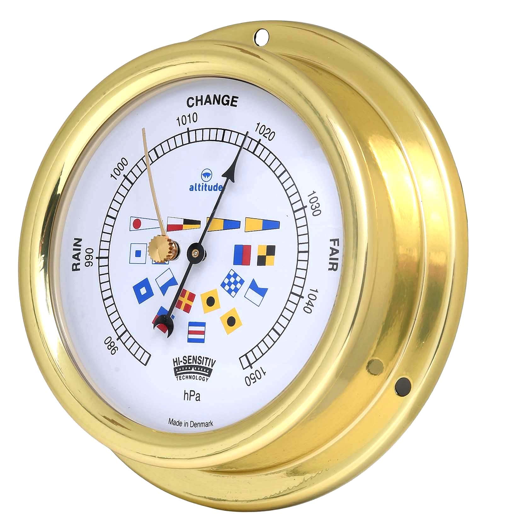 Delite 858sfb Altitude Schiffsbarometer Messing B x H 127 mm x 40 mm