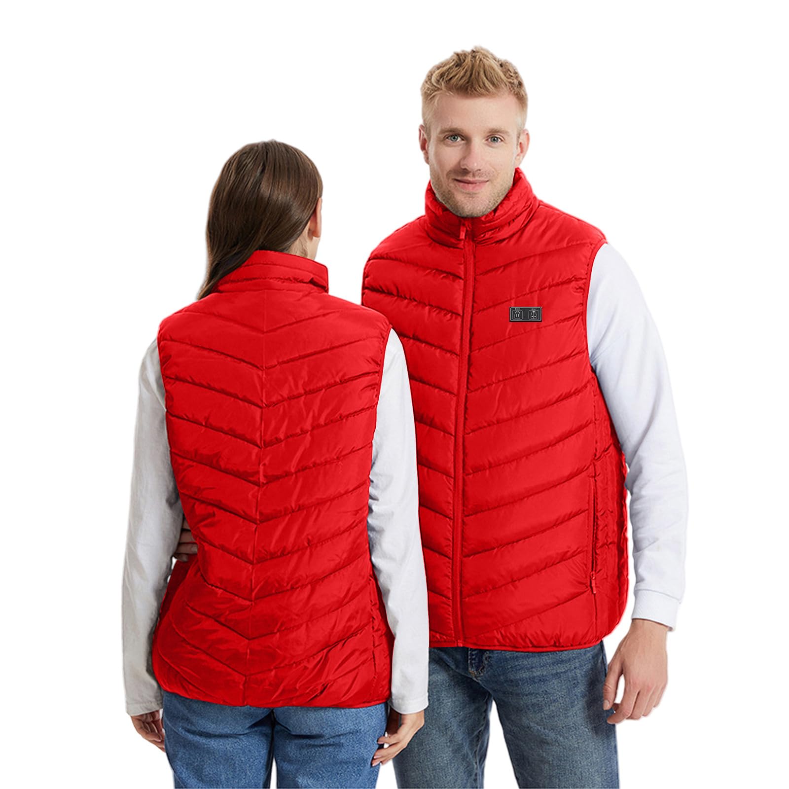 Heated Vest Women and Men USB Rechargeable Heated Vests Stand Collar Packable down Puffer Heating Vest Outerwear