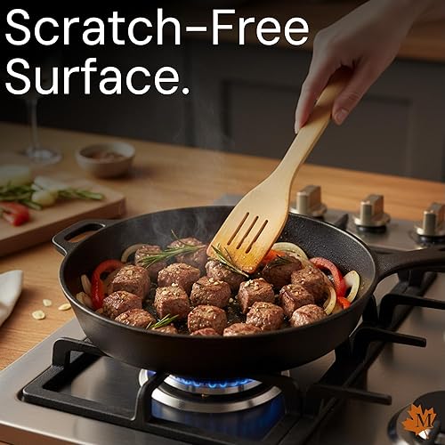 Miniatura 5 de Cucharas de bambú para cocinar - Juego de 8 cucharas con soporte - Cucharas de cocina de madera - Utensilios de cocina de bambú no tóxicos y