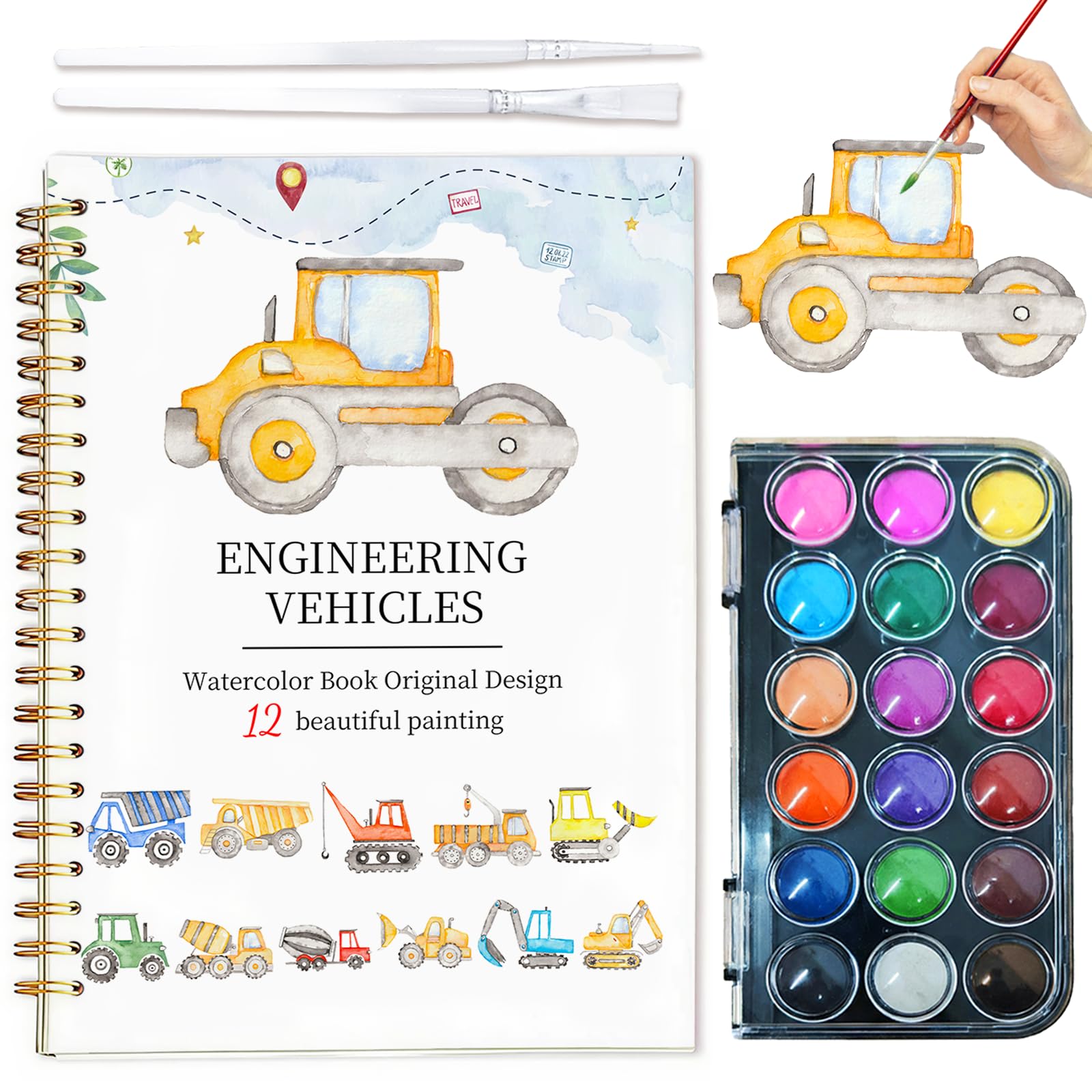 Easy Watercolor Workbook for Beginners - Flower Painting -15