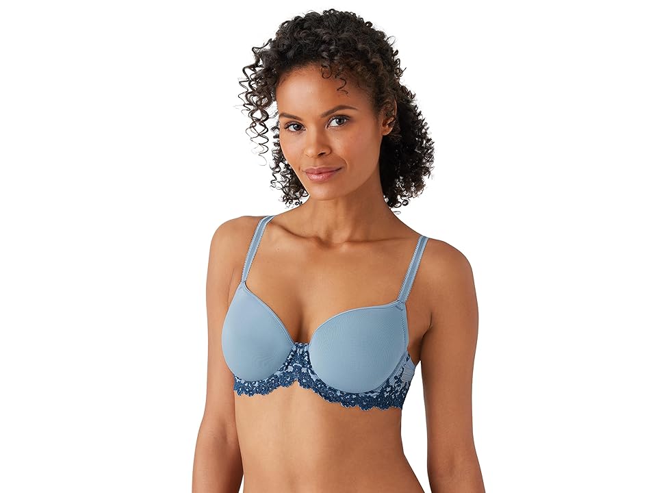 Wacoal Embrace Lace Contour T-Shirt Bra 853191 (Windward Blue/Titan) Women's Bra INTERNATIONAL SHIPPING